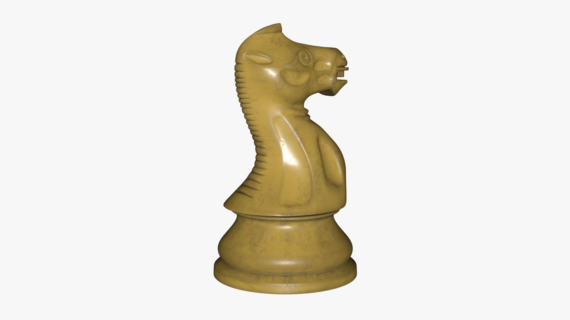 Chess Knight Low-poly 3D model_21