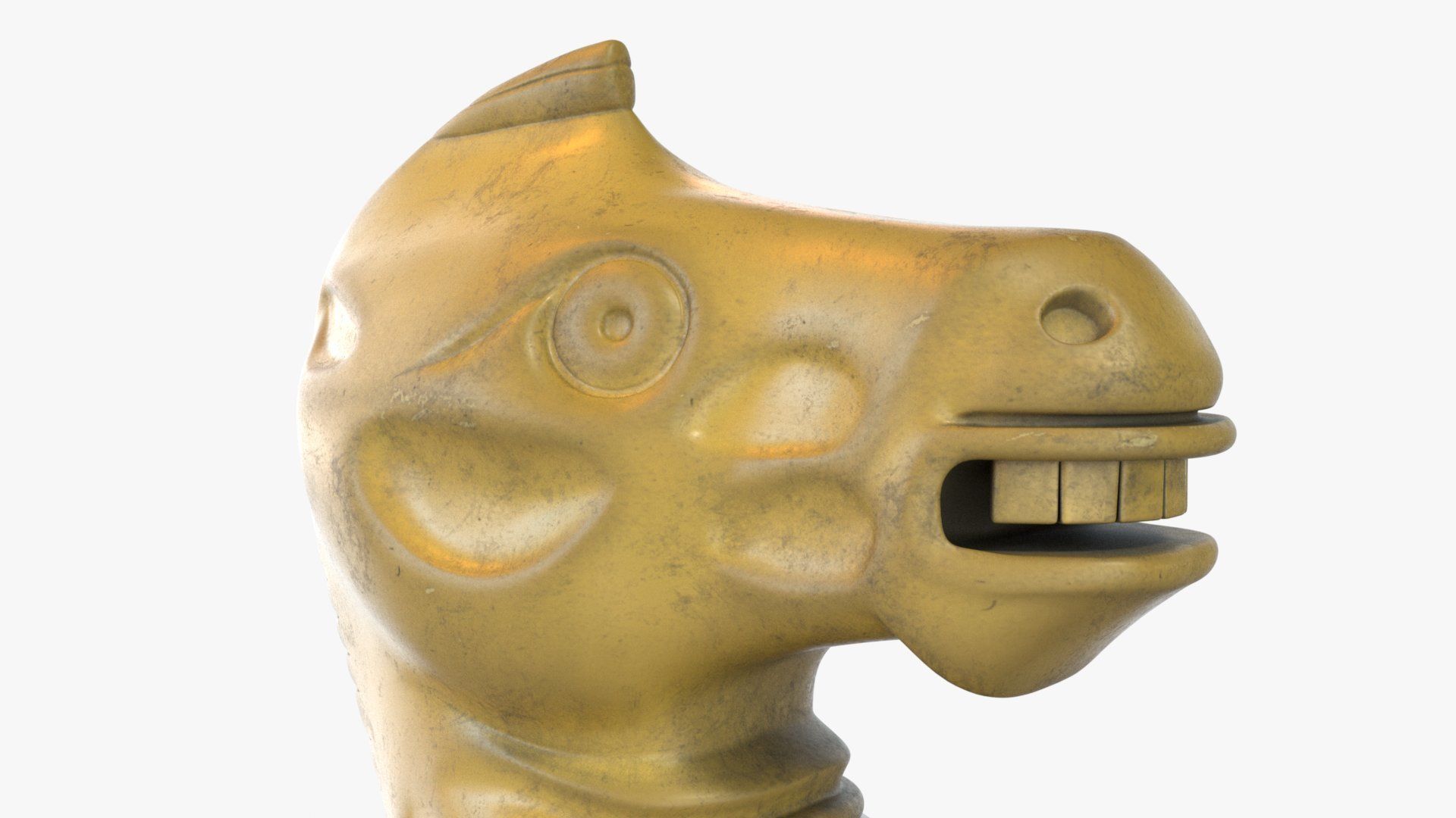 Chess Knight Low-poly 3D model_7