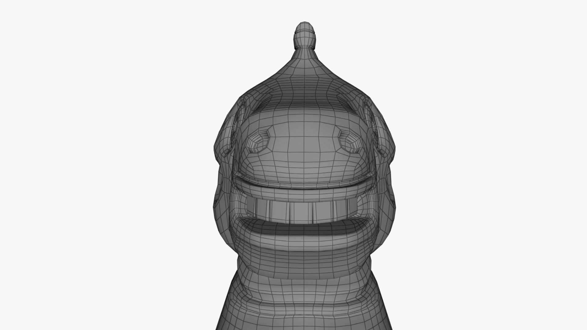 Chess Knight Low-poly 3D model_14