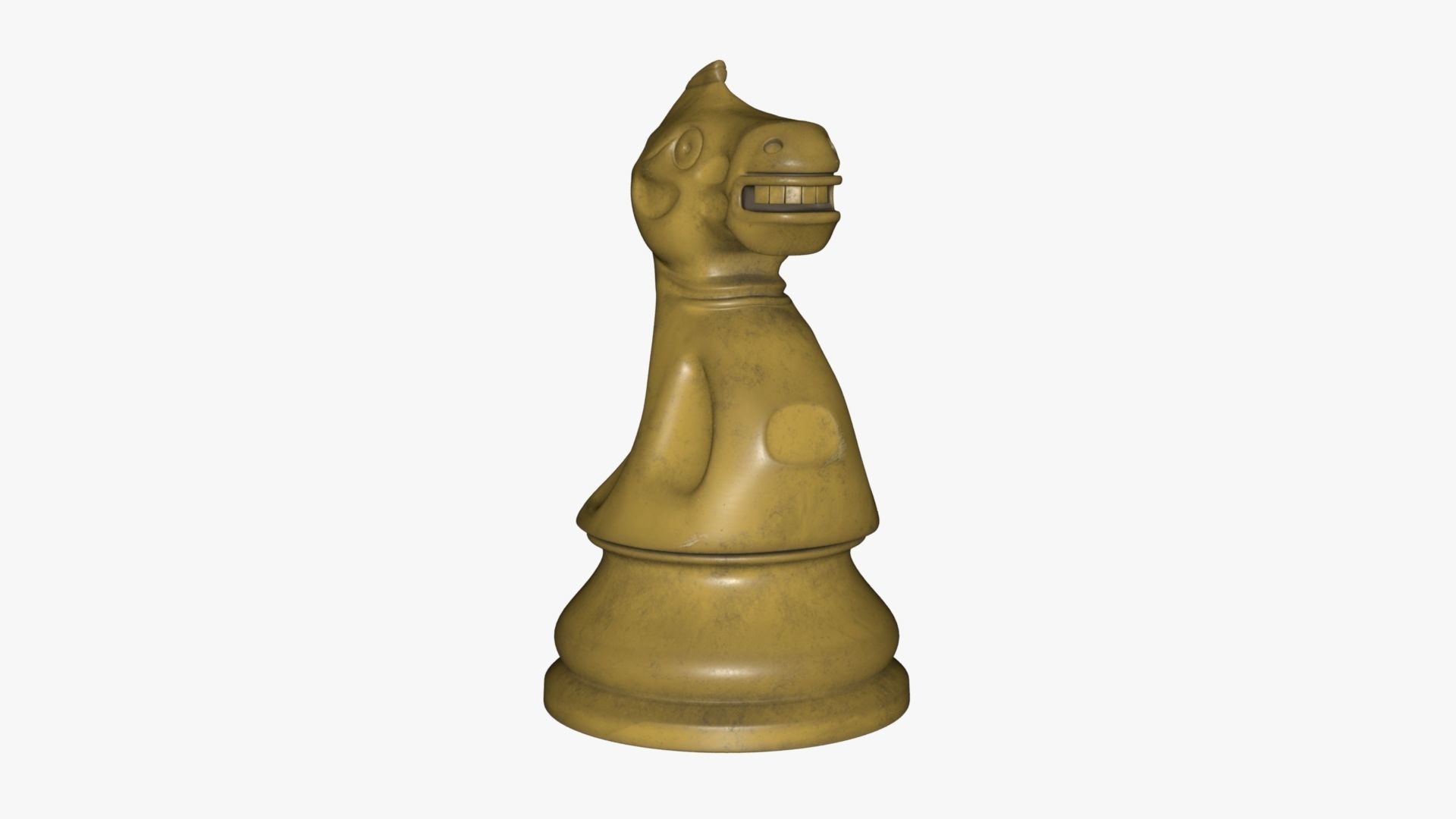 Chess Knight Low-poly 3D model_35