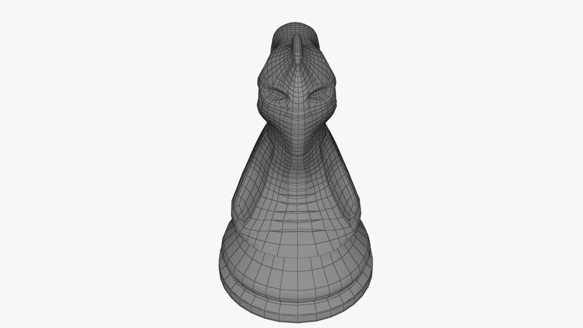 Chess Knight Low-poly 3D model_15