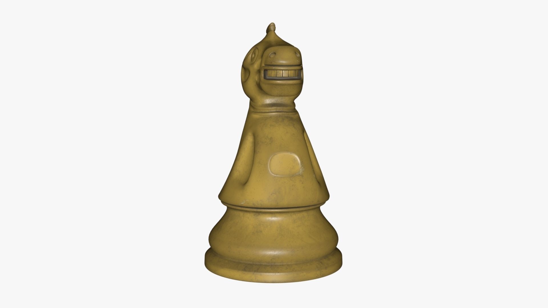 Chess Knight Low-poly 3D model_40
