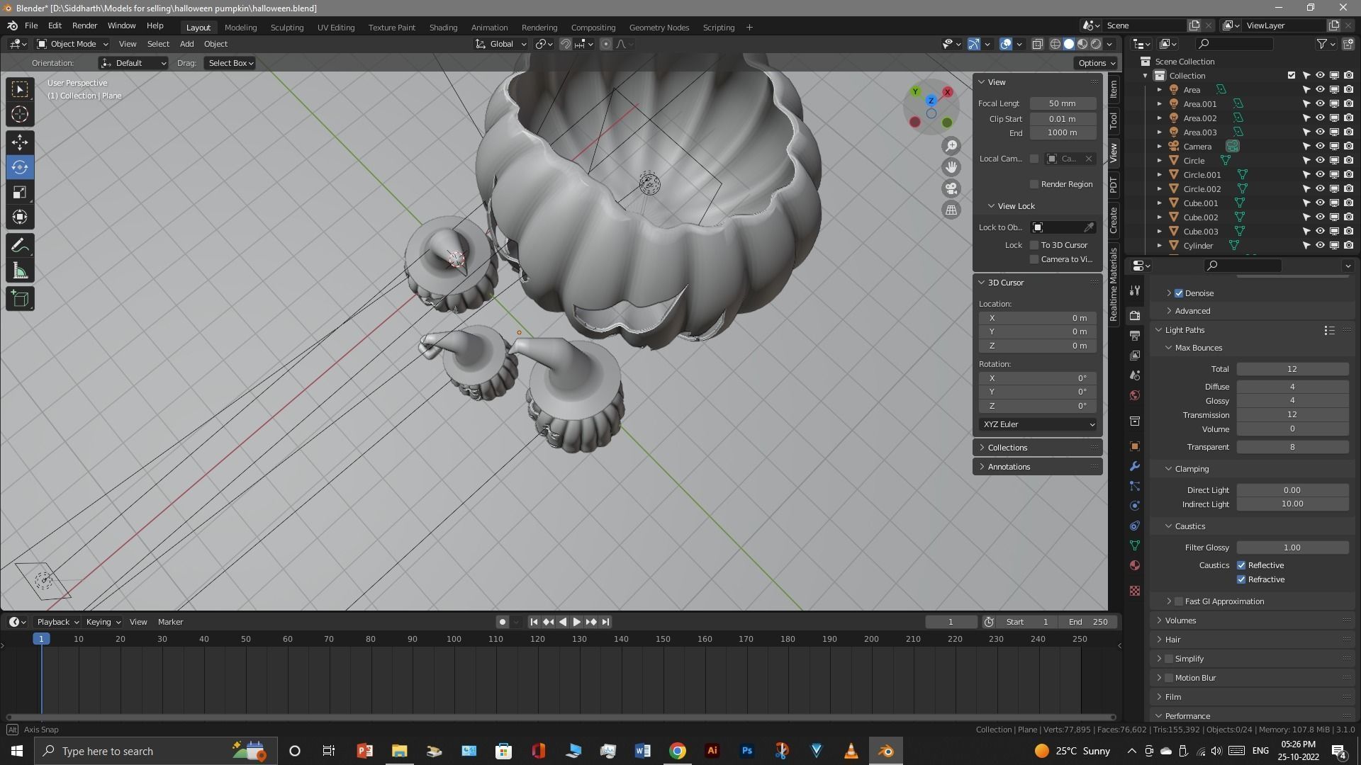 Halloween Pumpkin 3D model_22