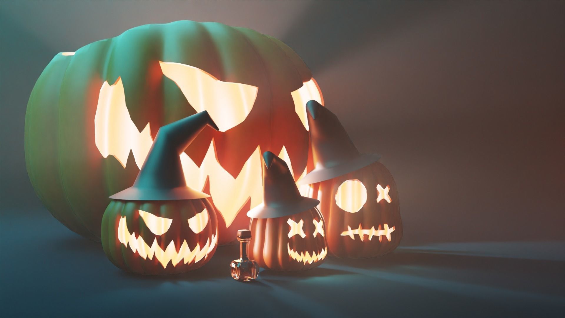 Halloween Pumpkin 3D model_6