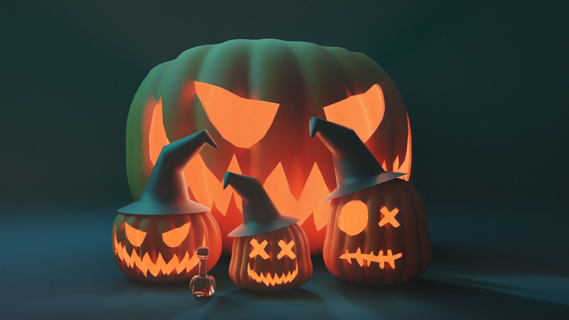 Halloween Pumpkin 3D model_2