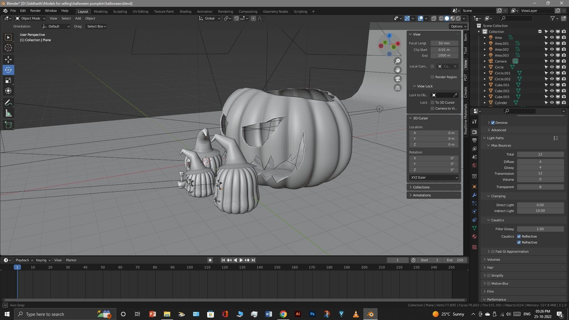 Halloween Pumpkin 3D model_9