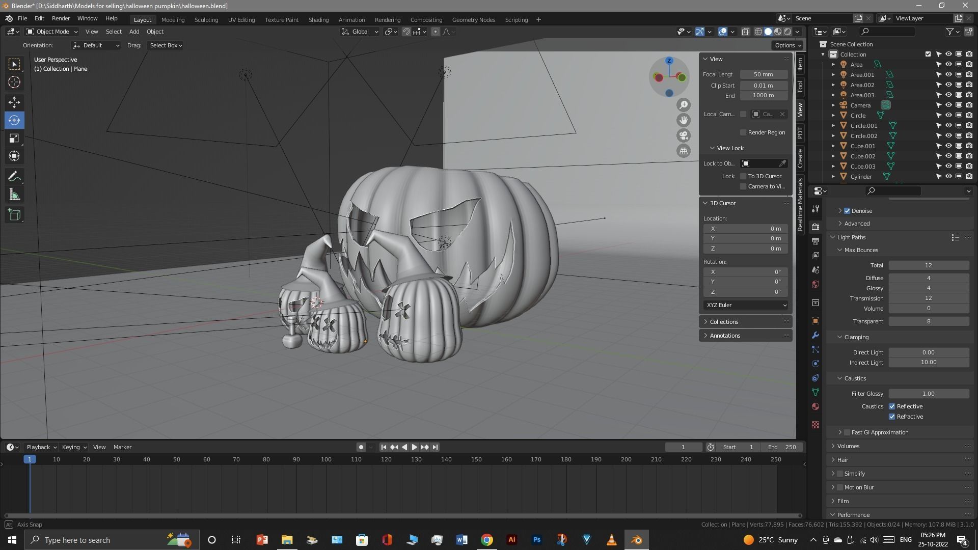 Halloween Pumpkin 3D model_19