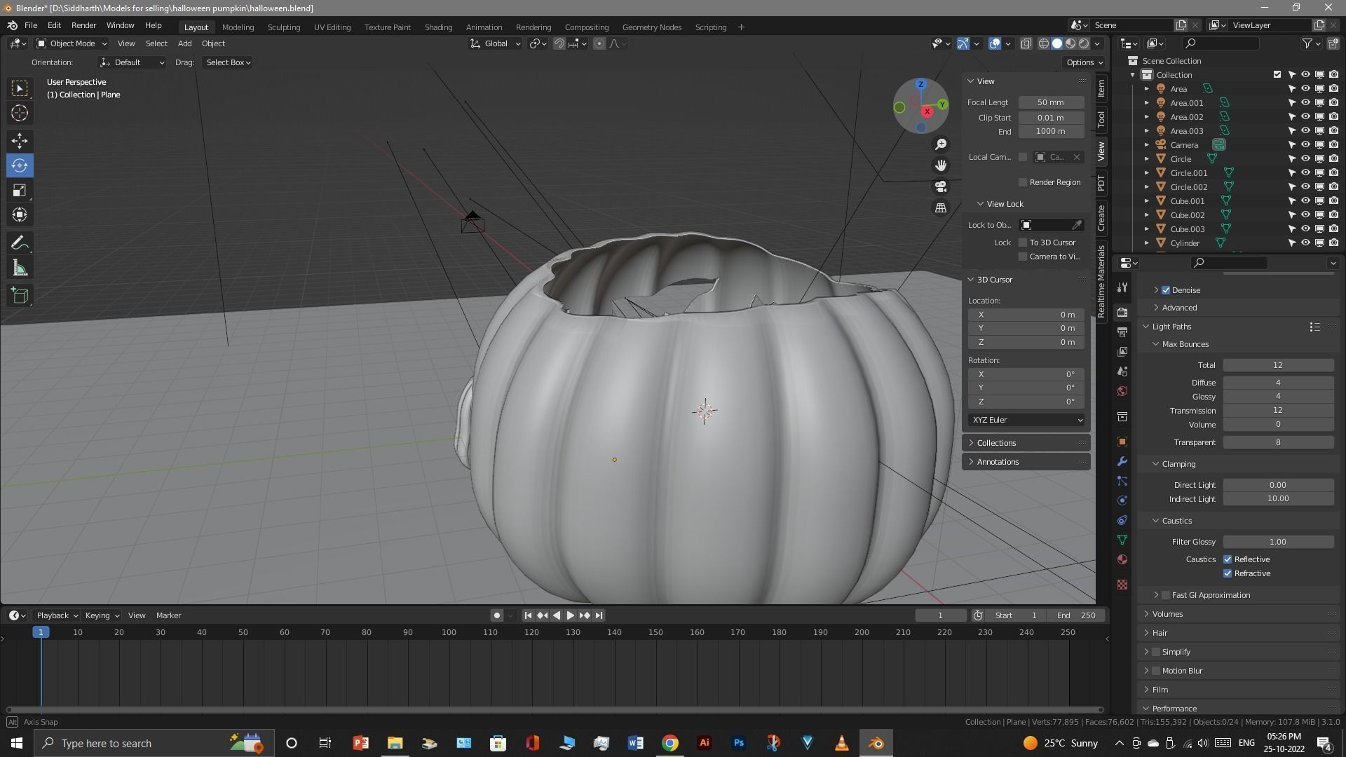 Halloween Pumpkin 3D model_12