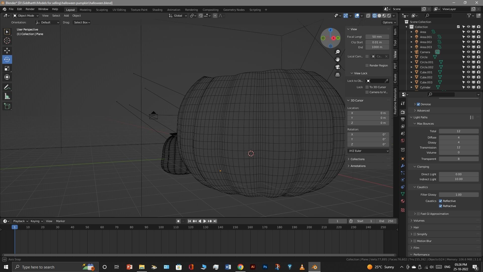 Halloween Pumpkin 3D model_28