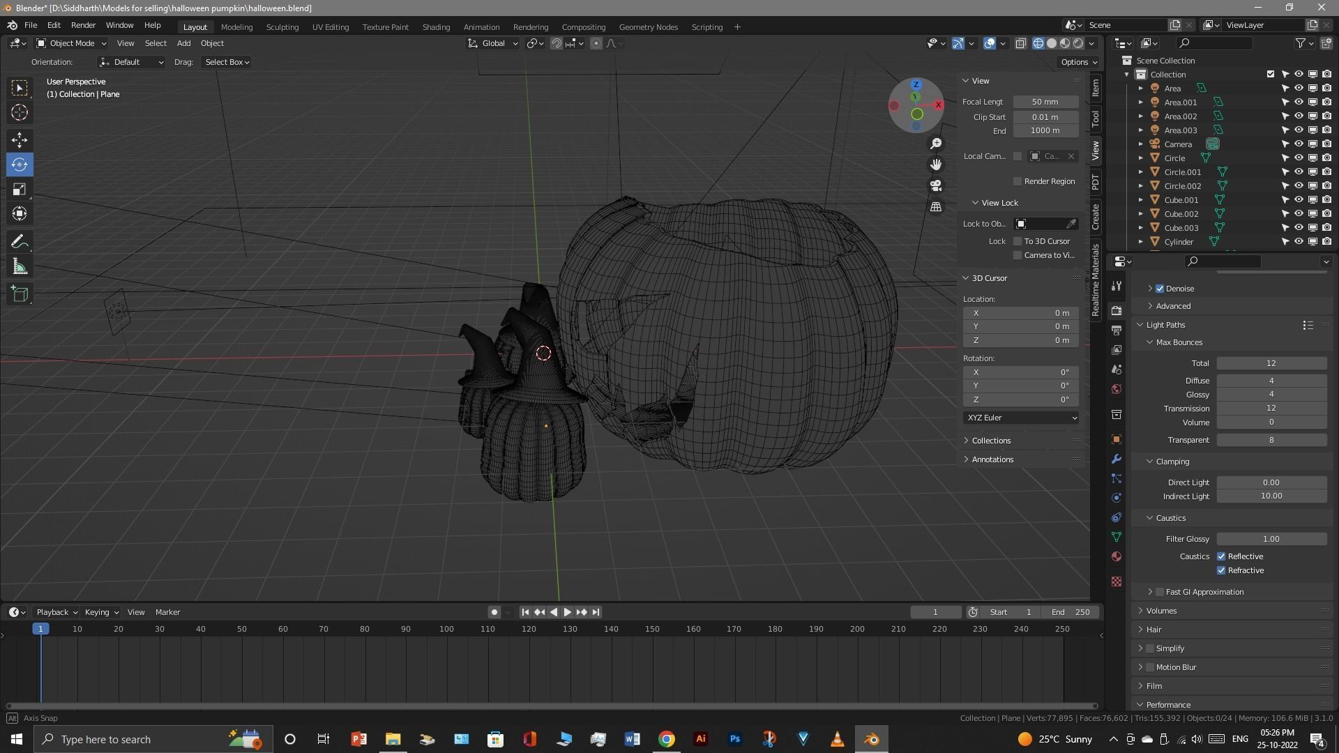 Halloween Pumpkin 3D model_38