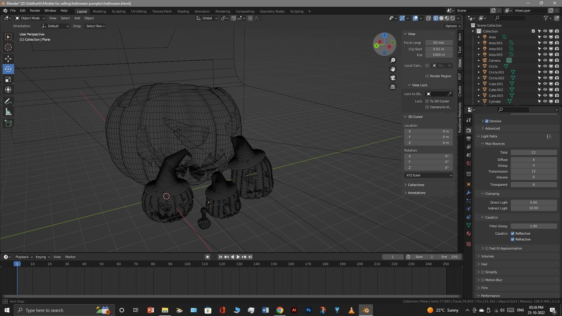 Halloween Pumpkin 3D model_31