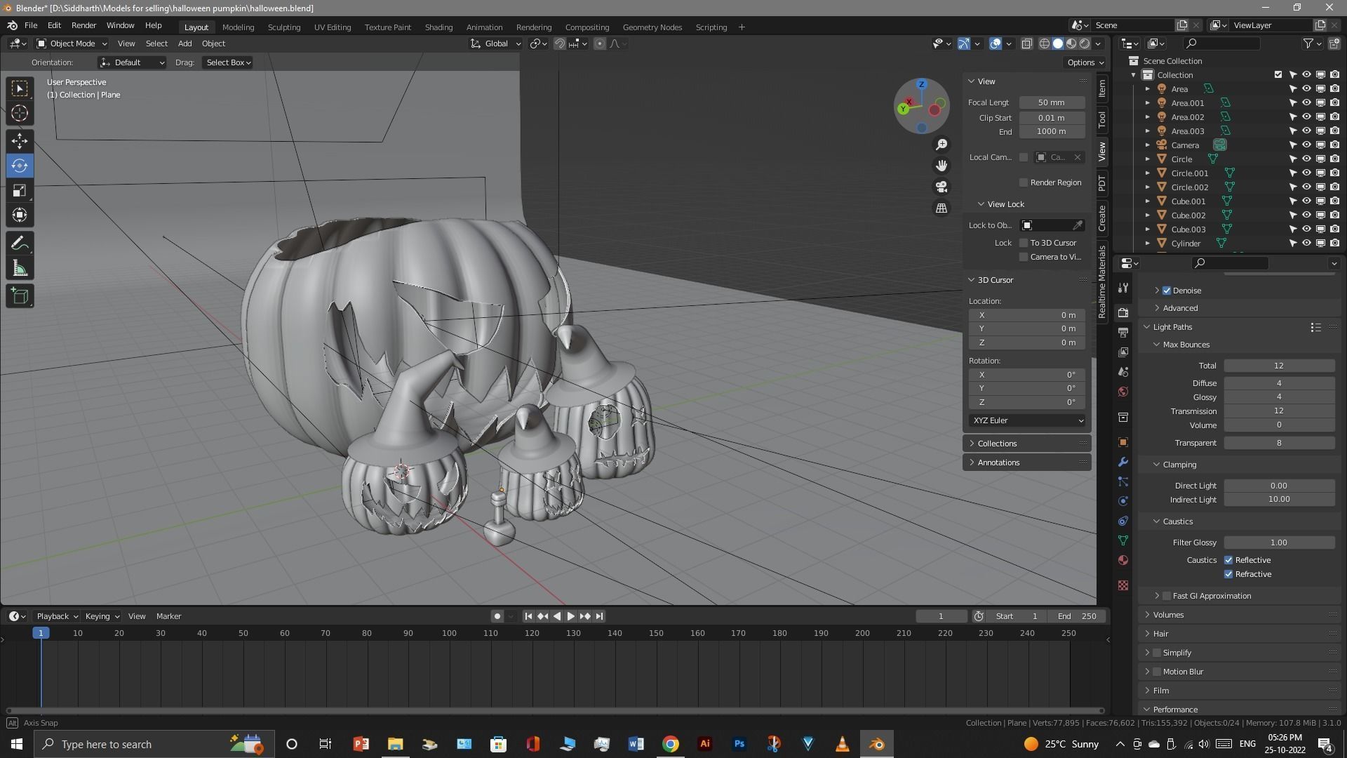 Halloween Pumpkin 3D model_15