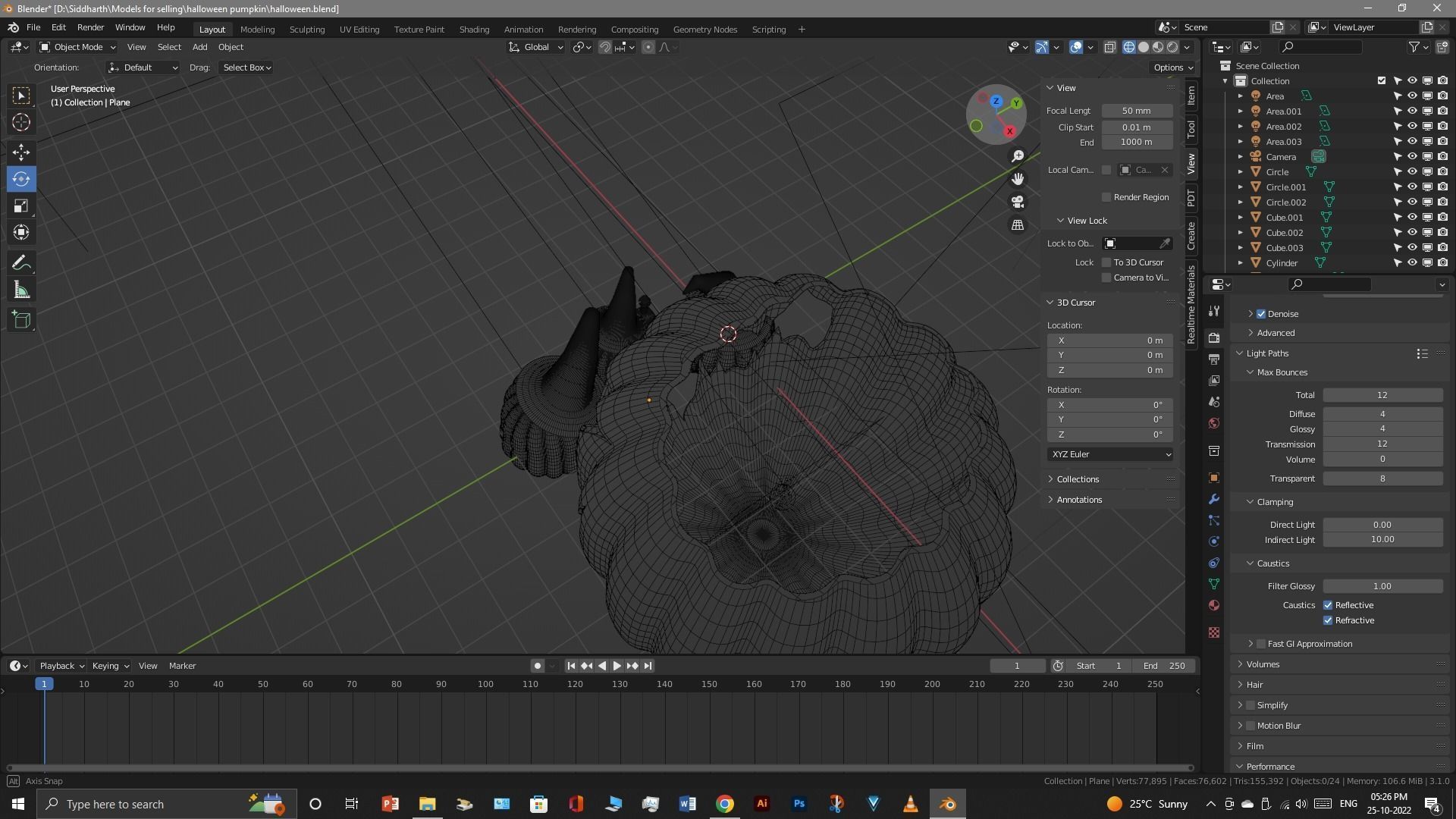 Halloween Pumpkin 3D model_37