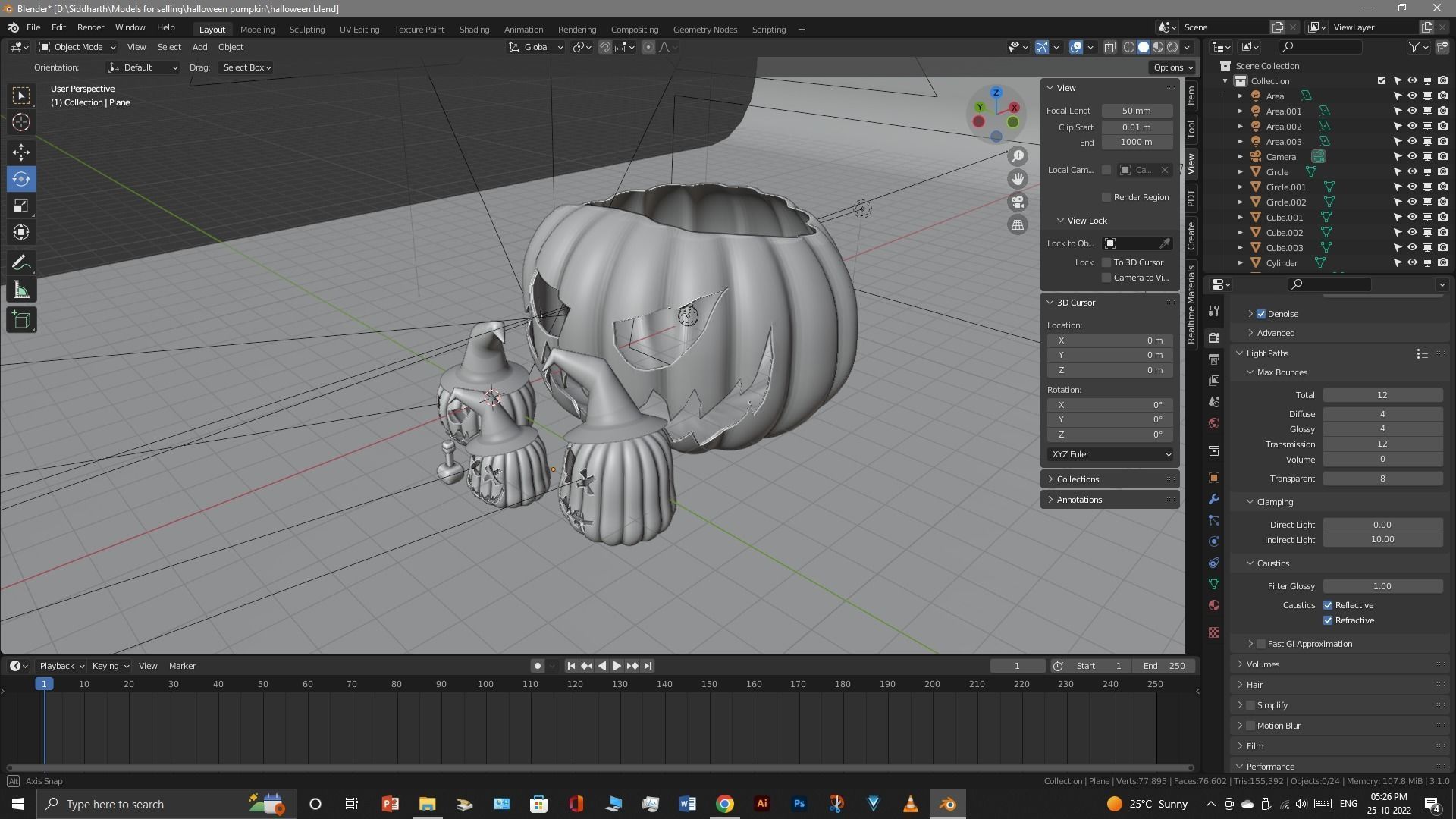 Halloween Pumpkin 3D model_20