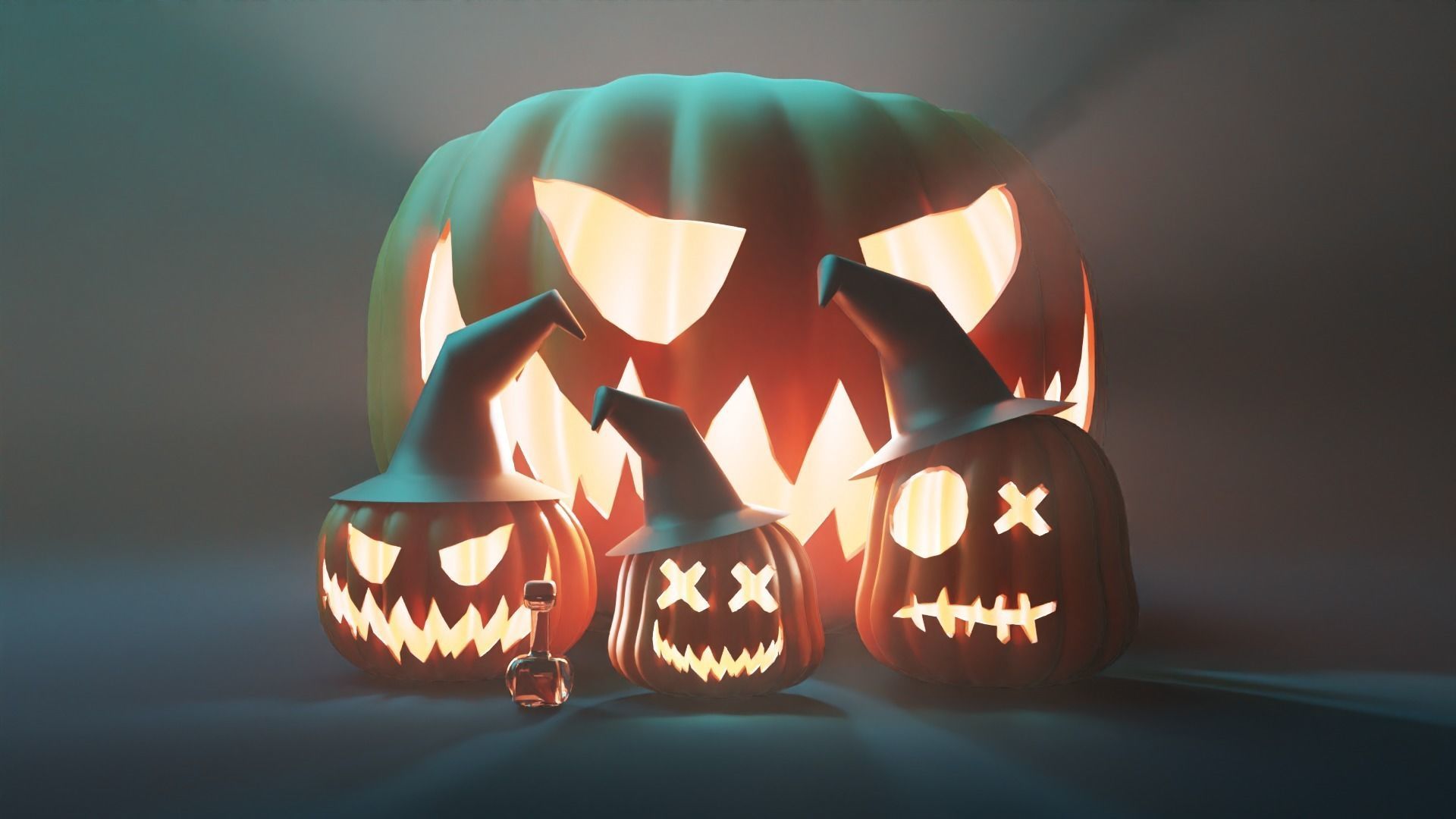 Halloween Pumpkin 3D model_7