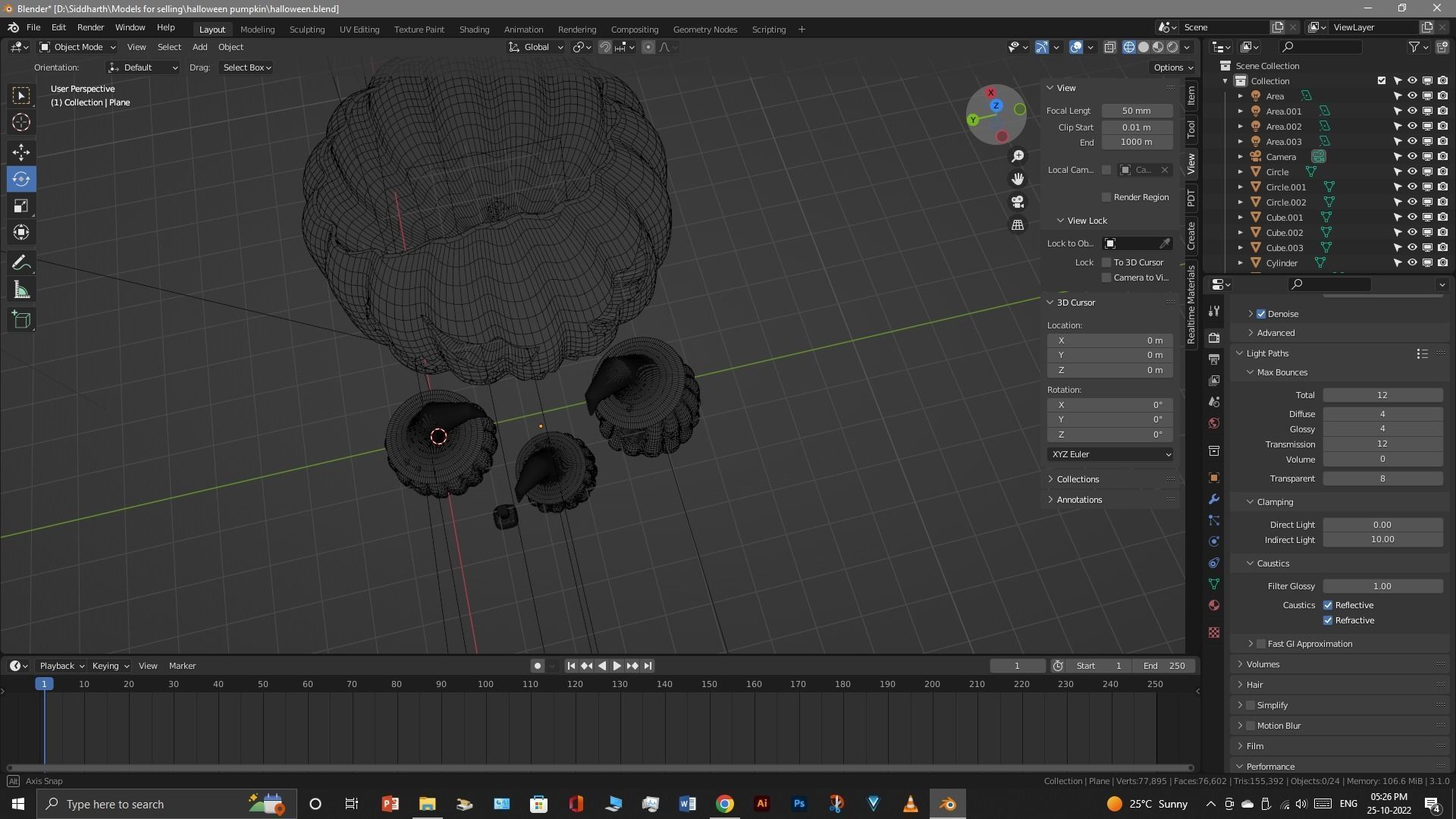 Halloween Pumpkin 3D model_32