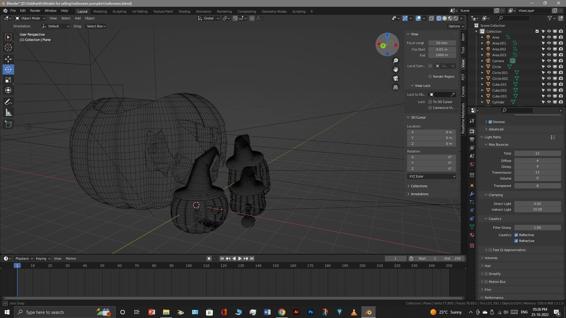Halloween Pumpkin 3D model_30