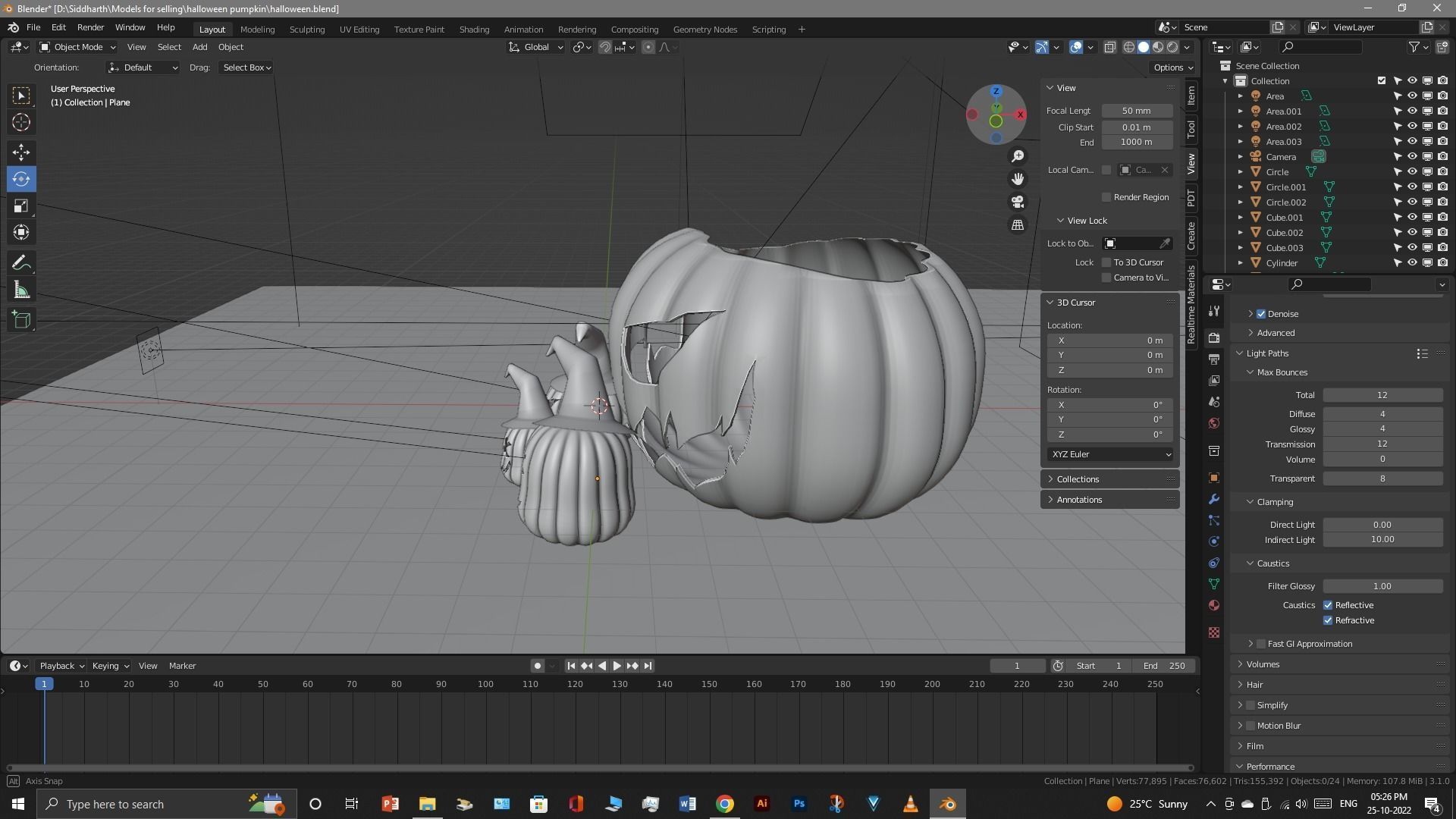 Halloween Pumpkin 3D model_10