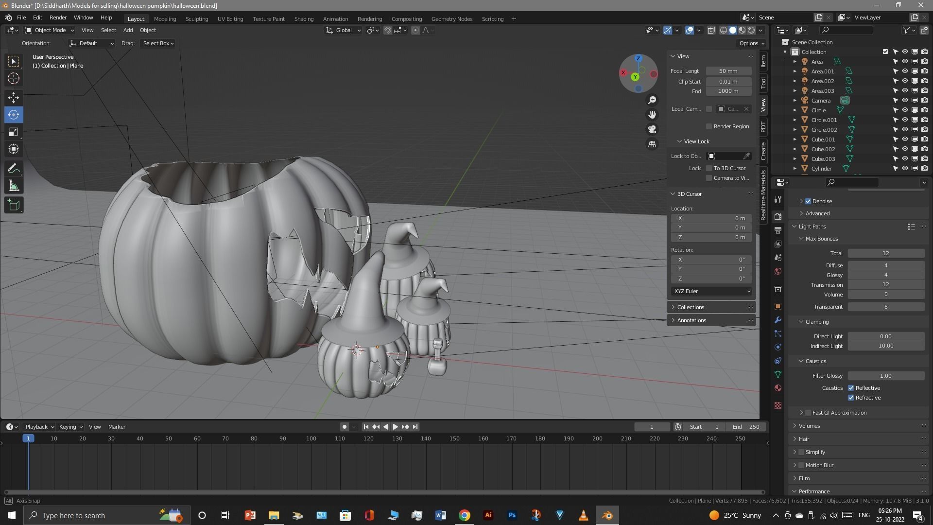 Halloween Pumpkin 3D model_14