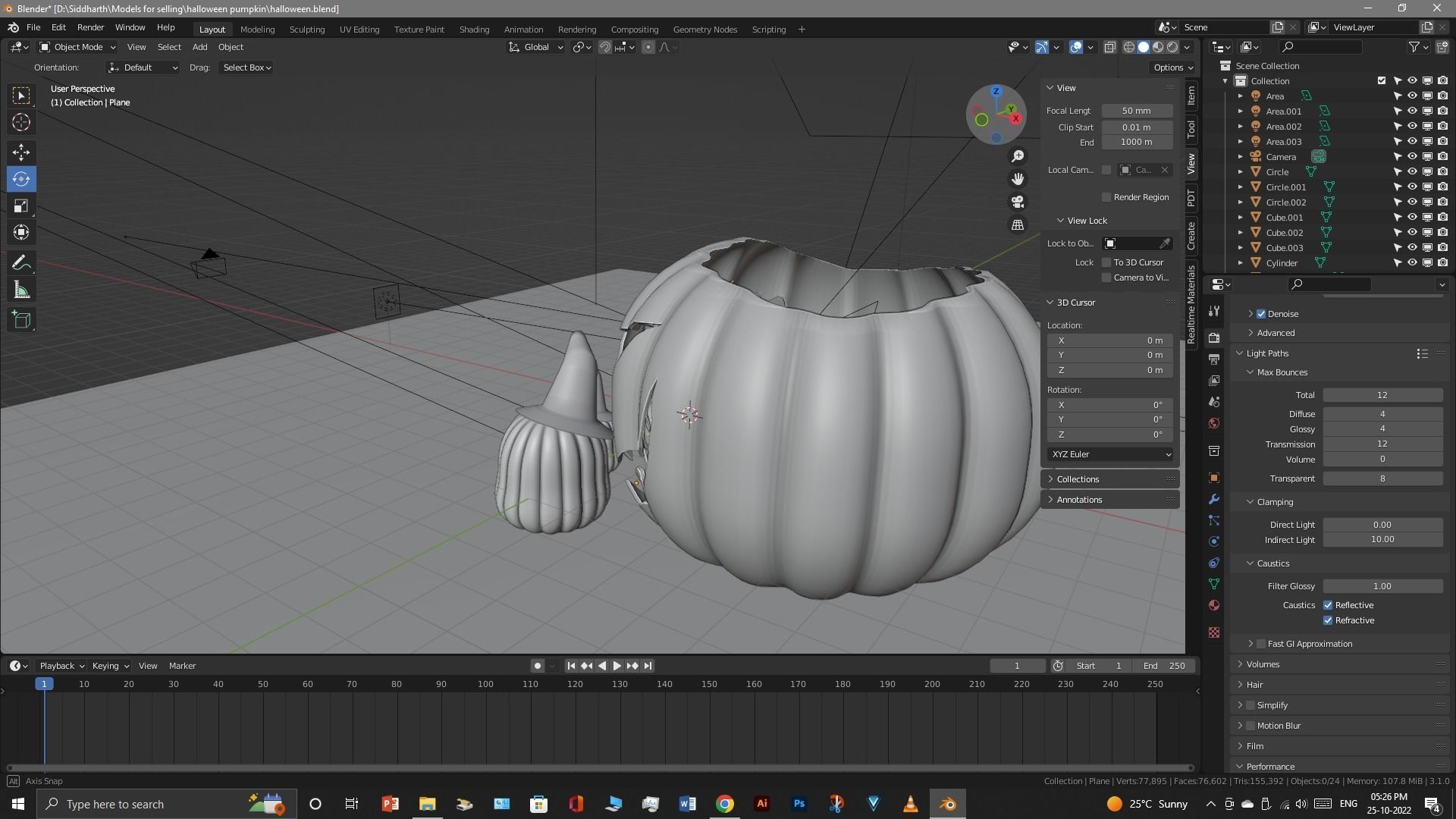 Halloween Pumpkin 3D model_11
