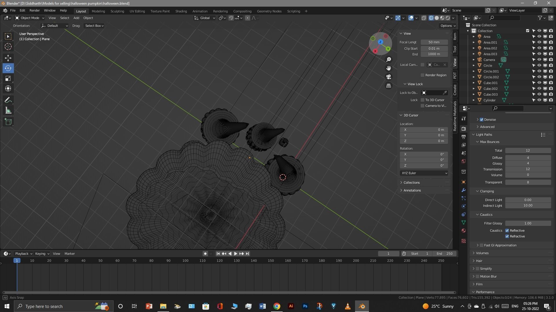 Halloween Pumpkin 3D model_36