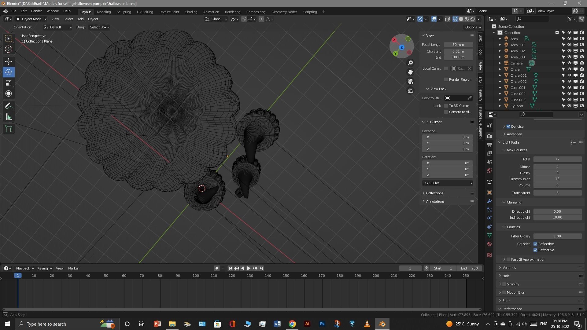 Halloween Pumpkin 3D model_34