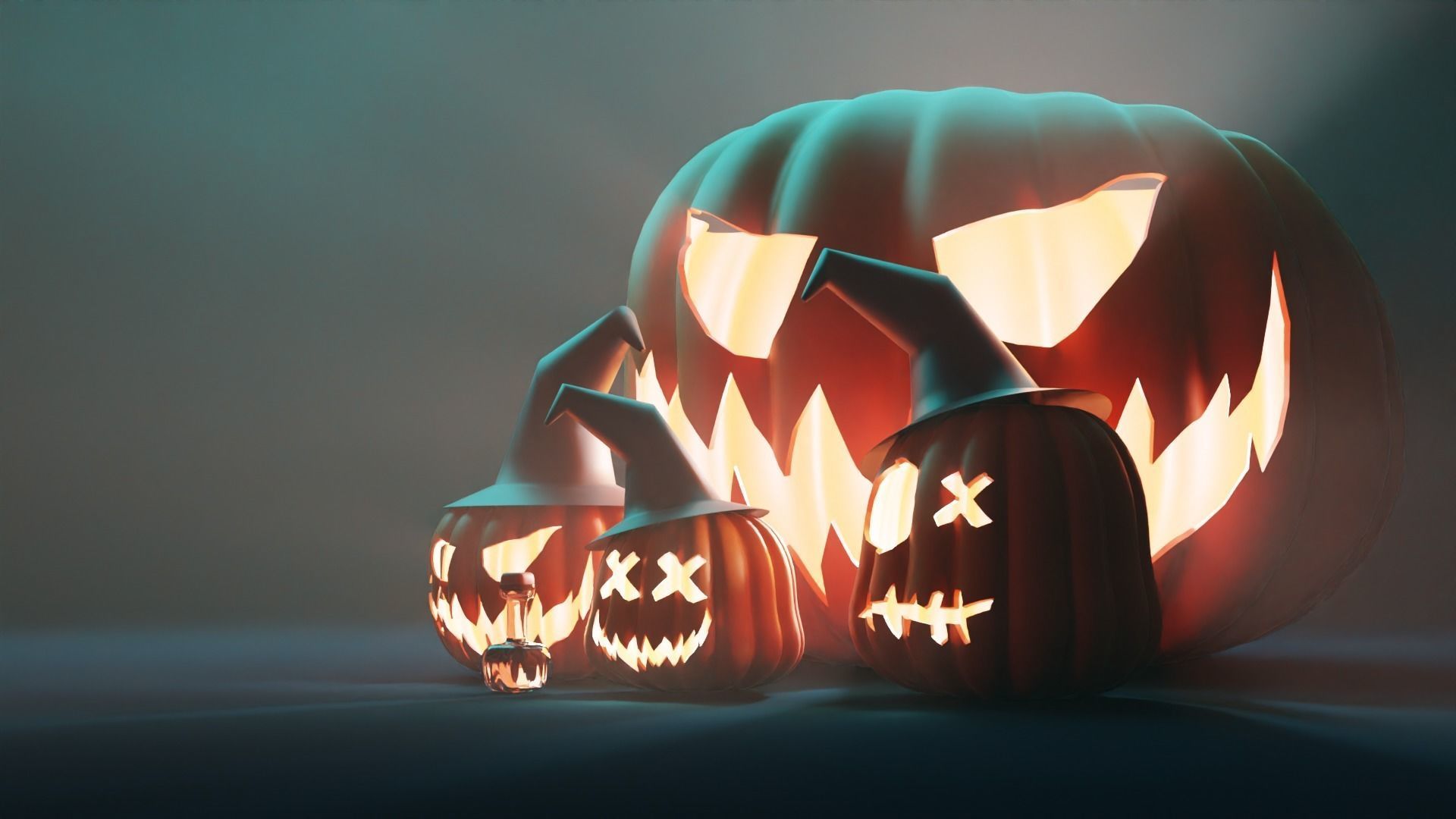 Halloween Pumpkin 3D model_8