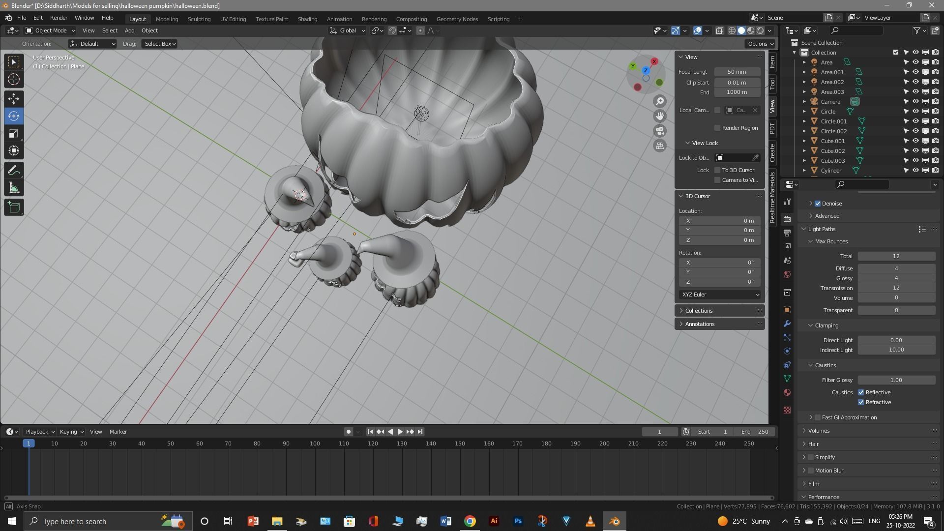 Halloween Pumpkin 3D model_23