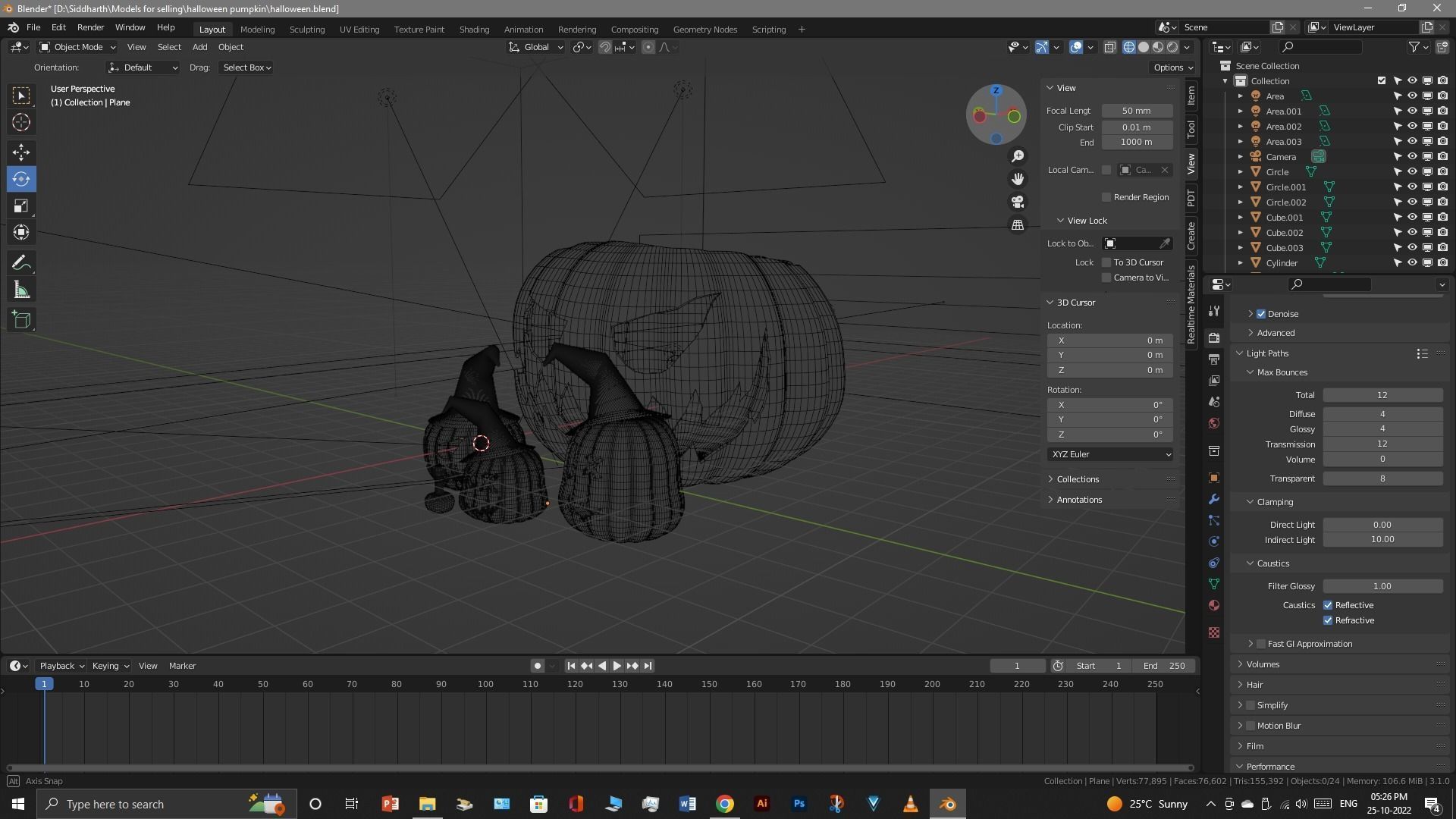 Halloween Pumpkin 3D model_24