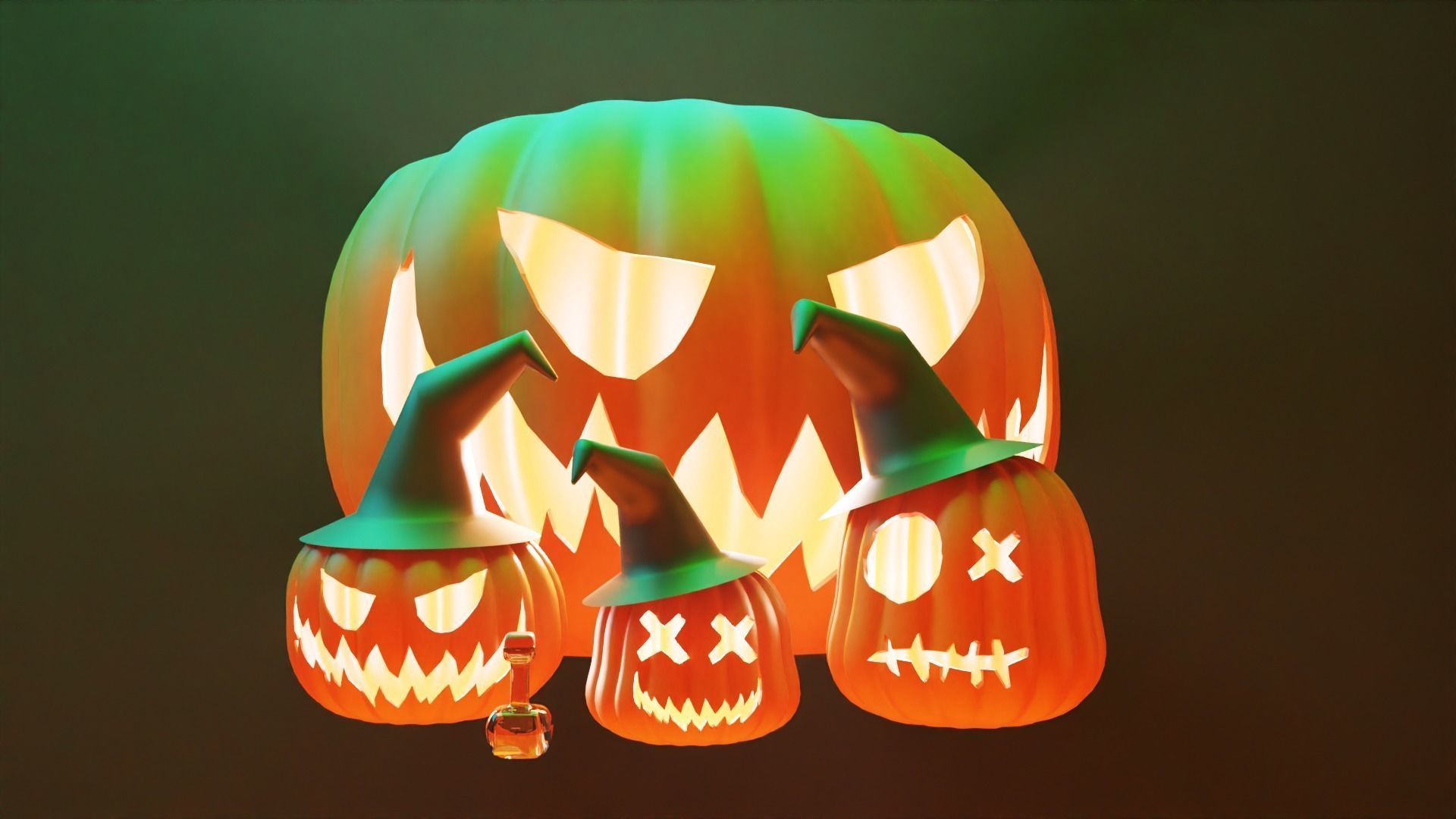 Halloween Pumpkin 3D model_5
