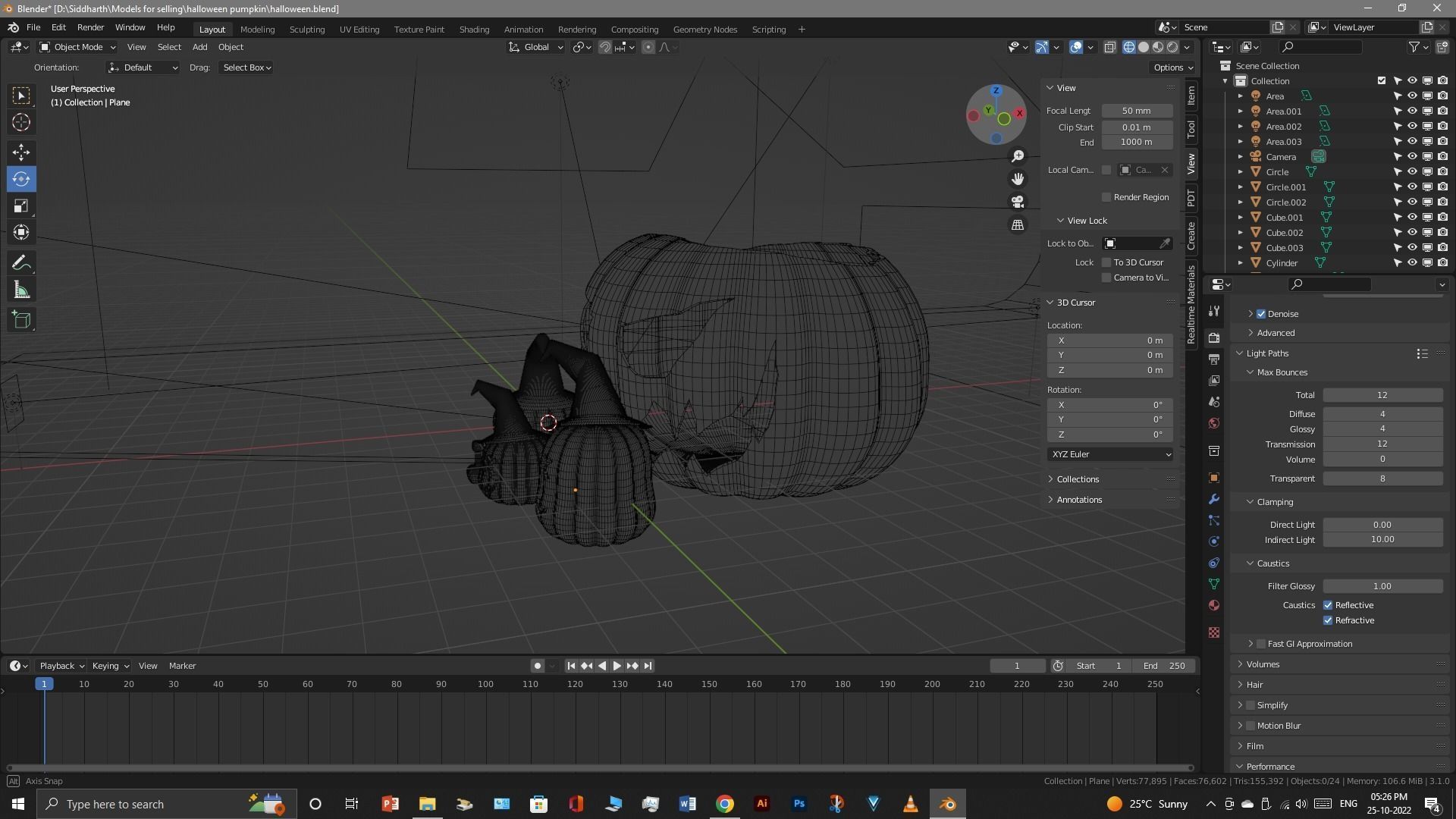Halloween Pumpkin 3D model_26