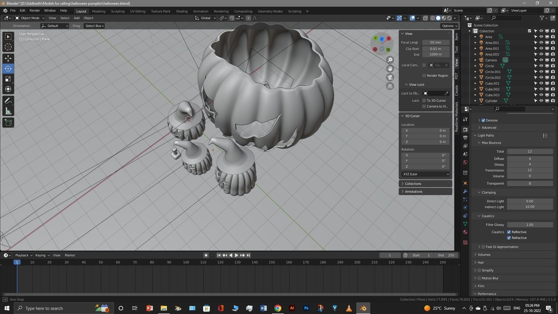 Halloween Pumpkin 3D model_21