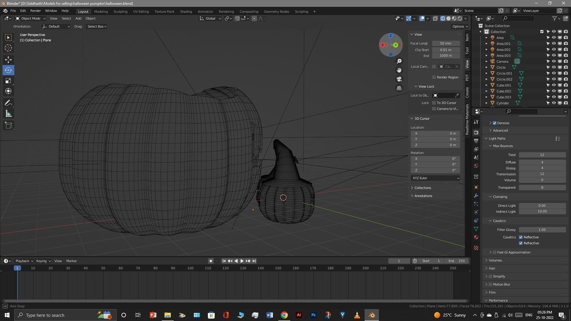 Halloween Pumpkin 3D model_29