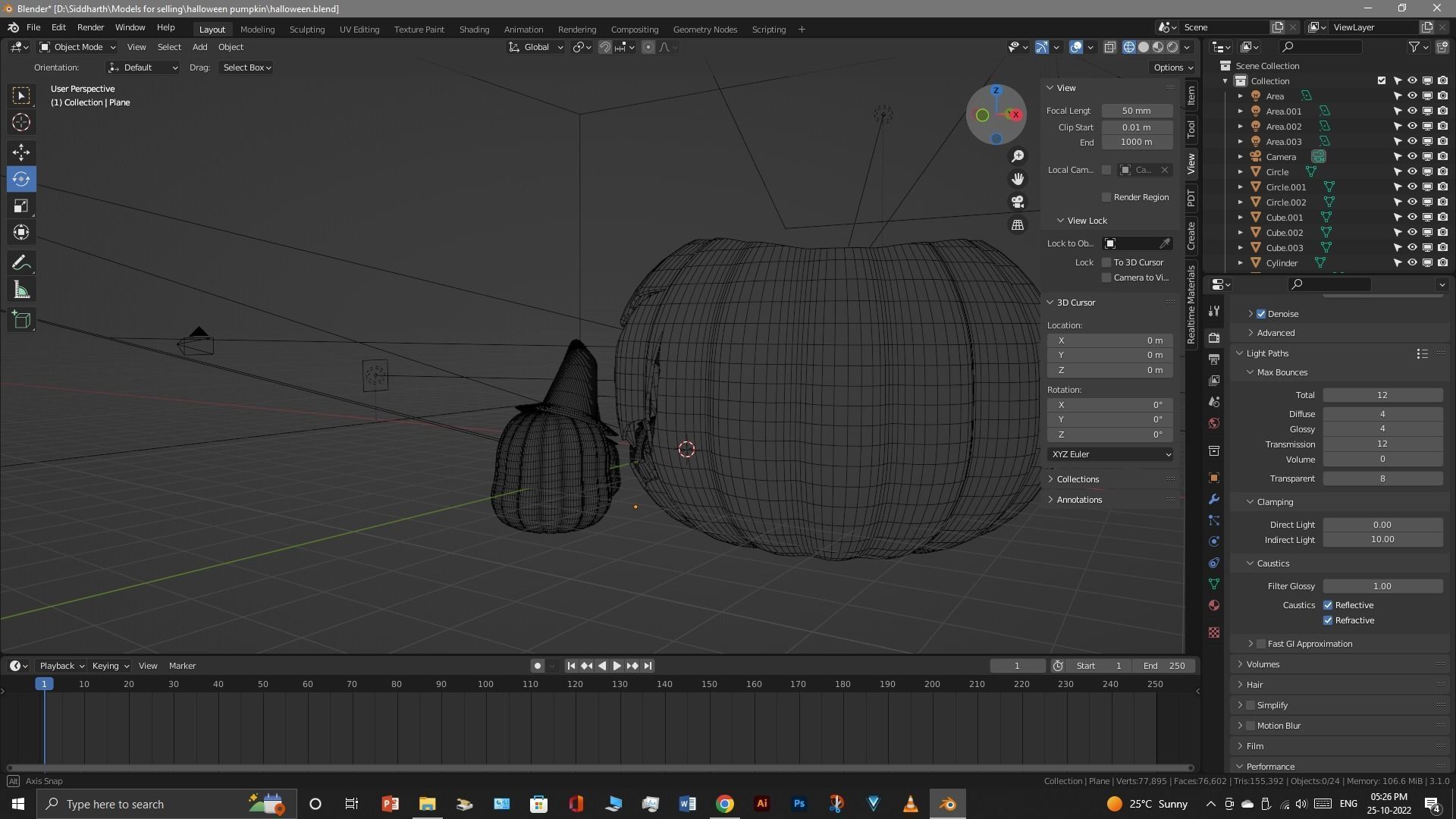 Halloween Pumpkin 3D model_27
