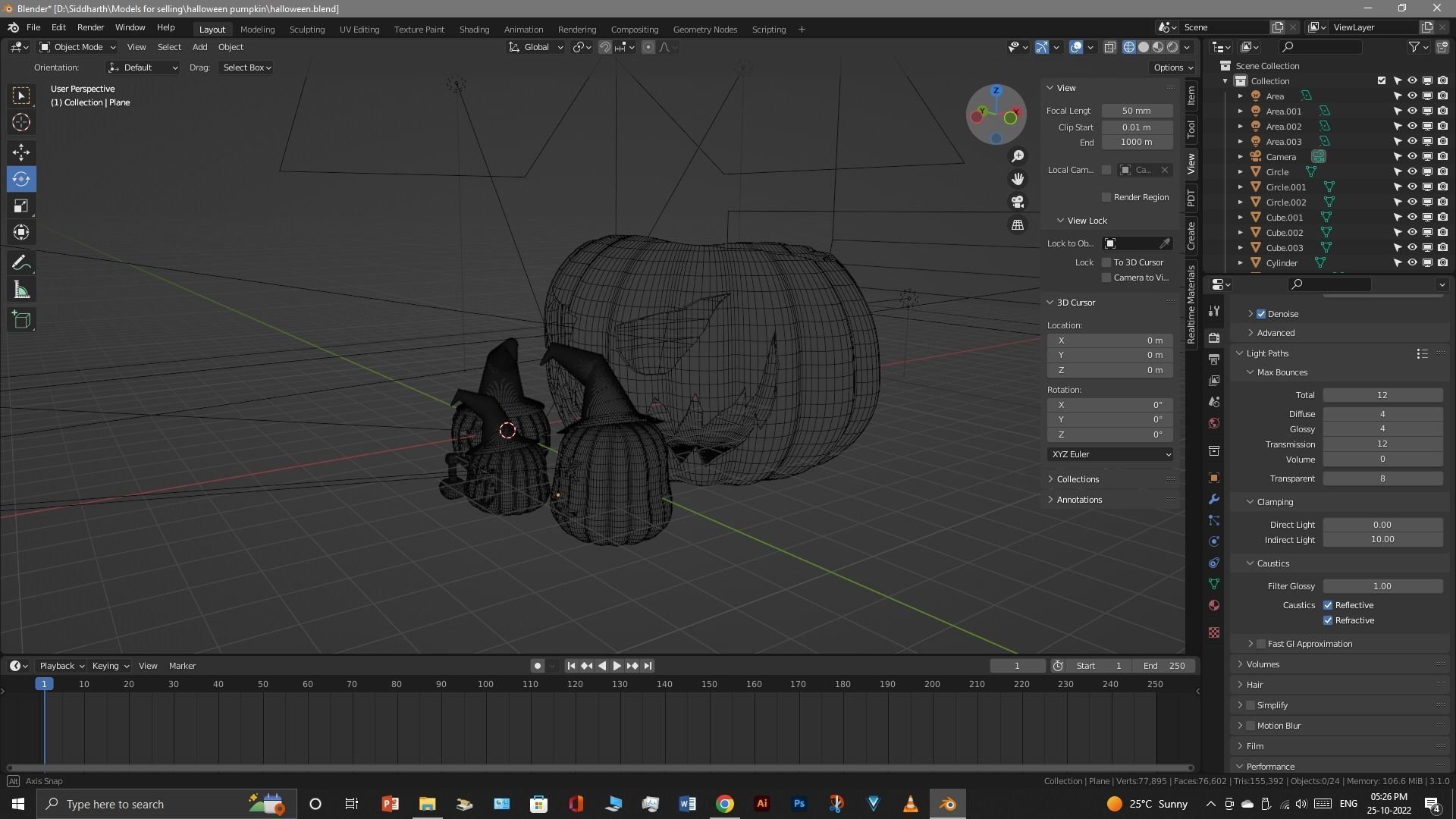 Halloween Pumpkin 3D model_25
