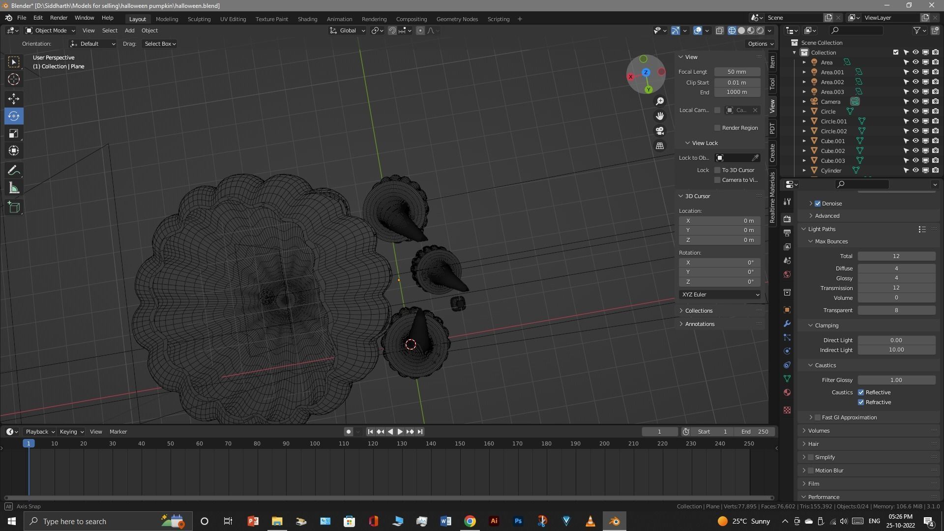 Halloween Pumpkin 3D model_35