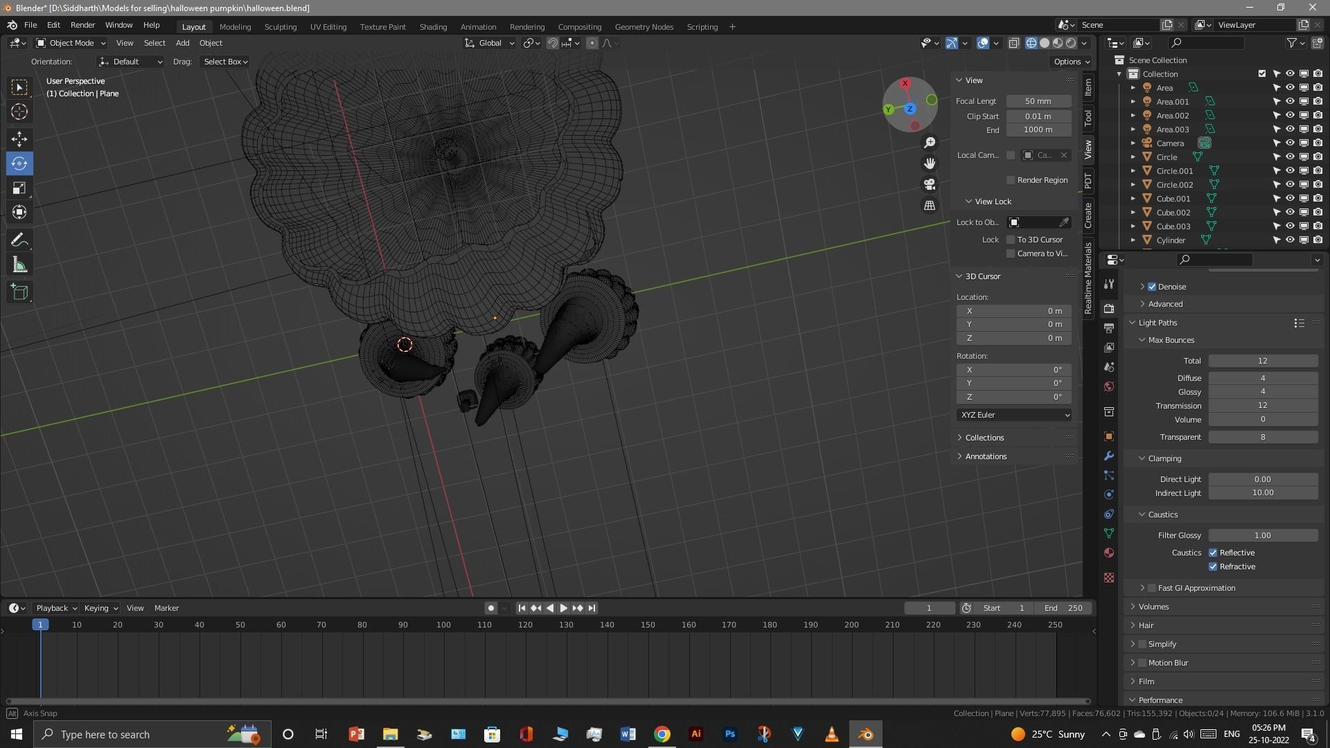 Halloween Pumpkin 3D model_33