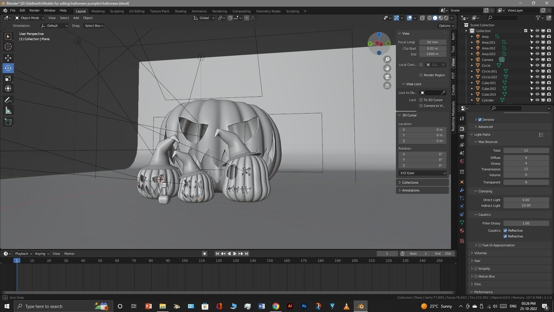 Halloween Pumpkin 3D model_17