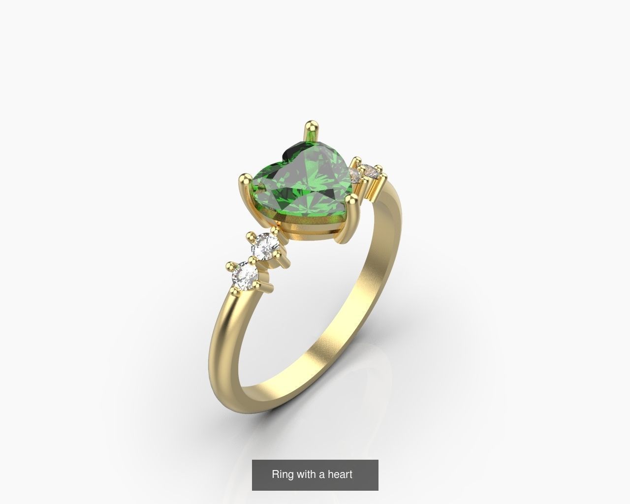 Ring with a heart 5-8 SIZE US 3D Model Collection_2