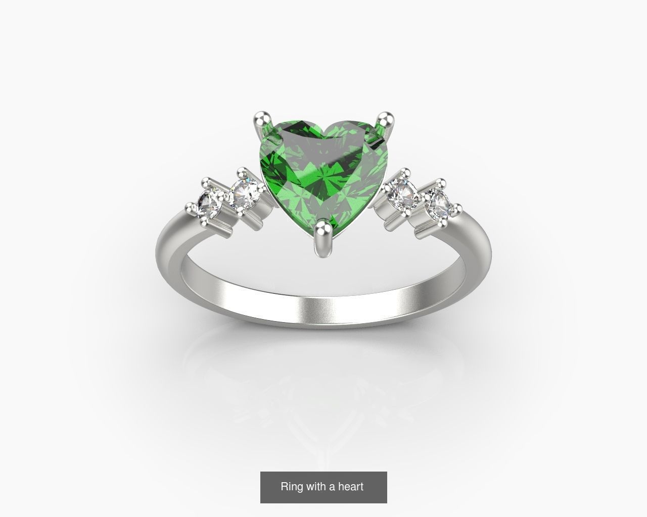 Ring with a heart 5-8 SIZE US 3D Model Collection_6