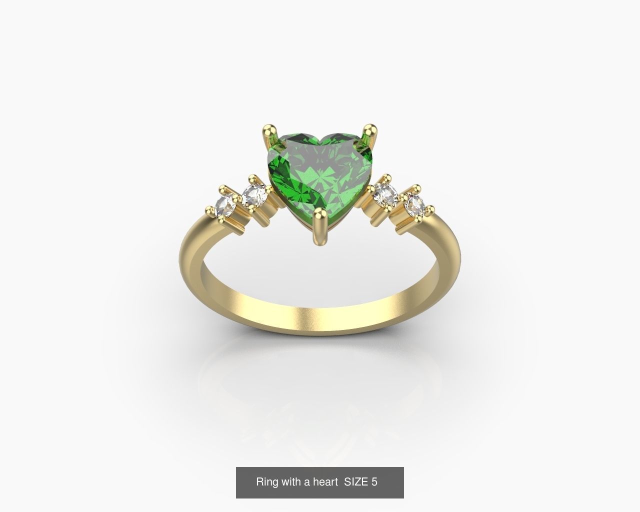 Ring with a heart 5-8 SIZE US 3D Model Collection_1