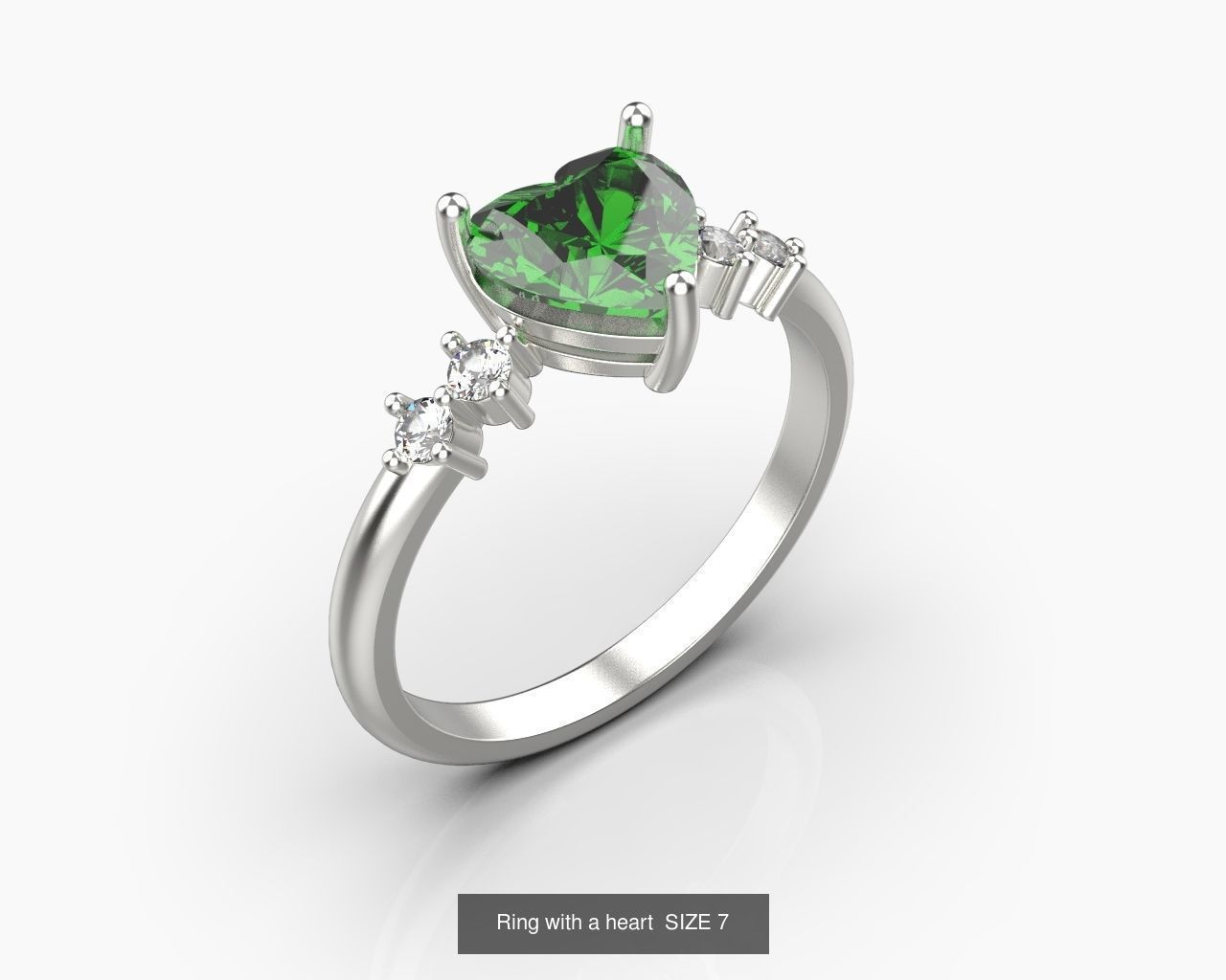 Ring with a heart 5-8 SIZE US 3D Model Collection_5