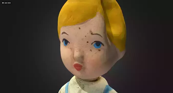 Old USSR Soviet Rubber Toy Child