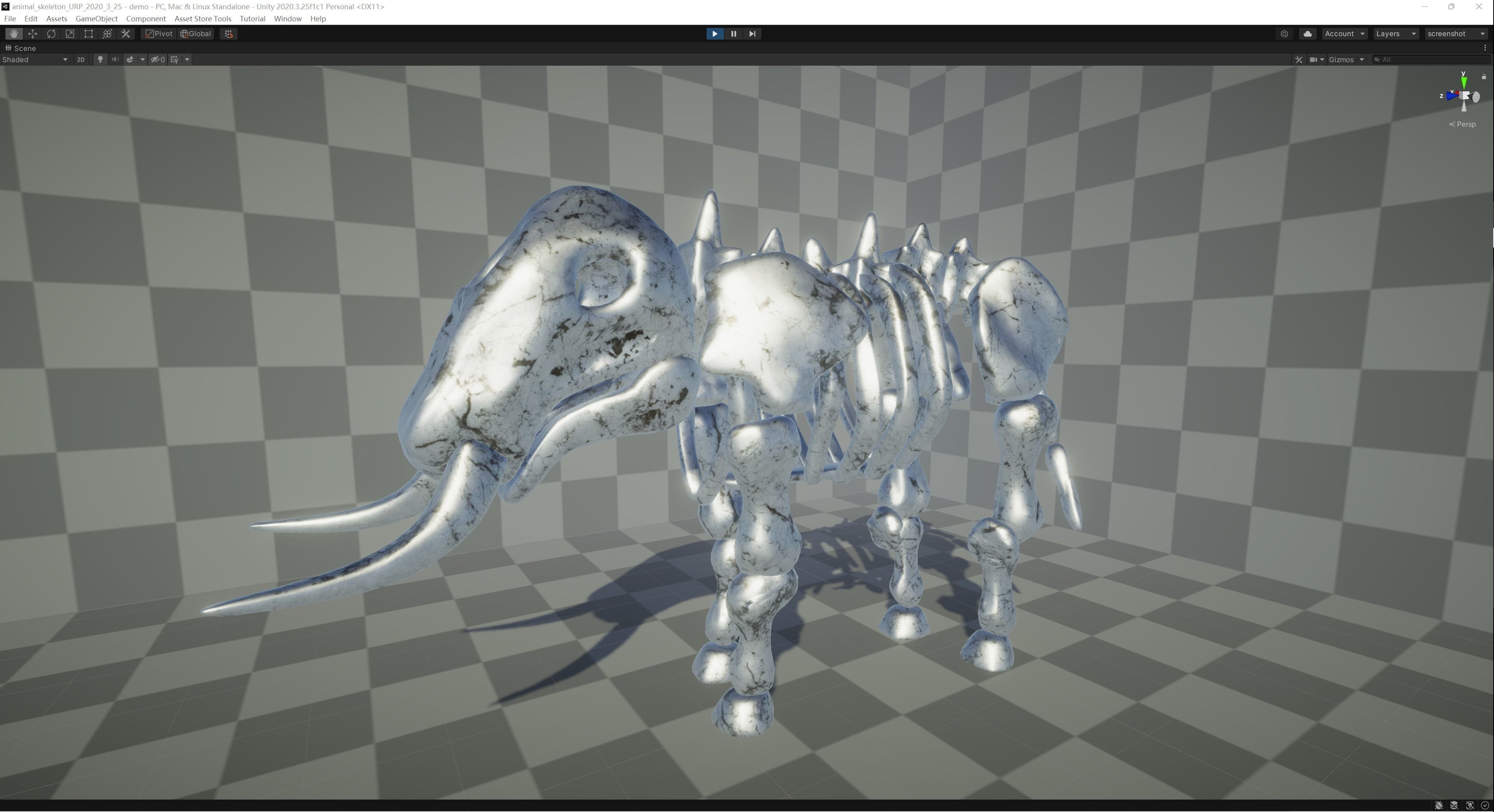 Elephant Skeleton Low-poly 3D model_3
