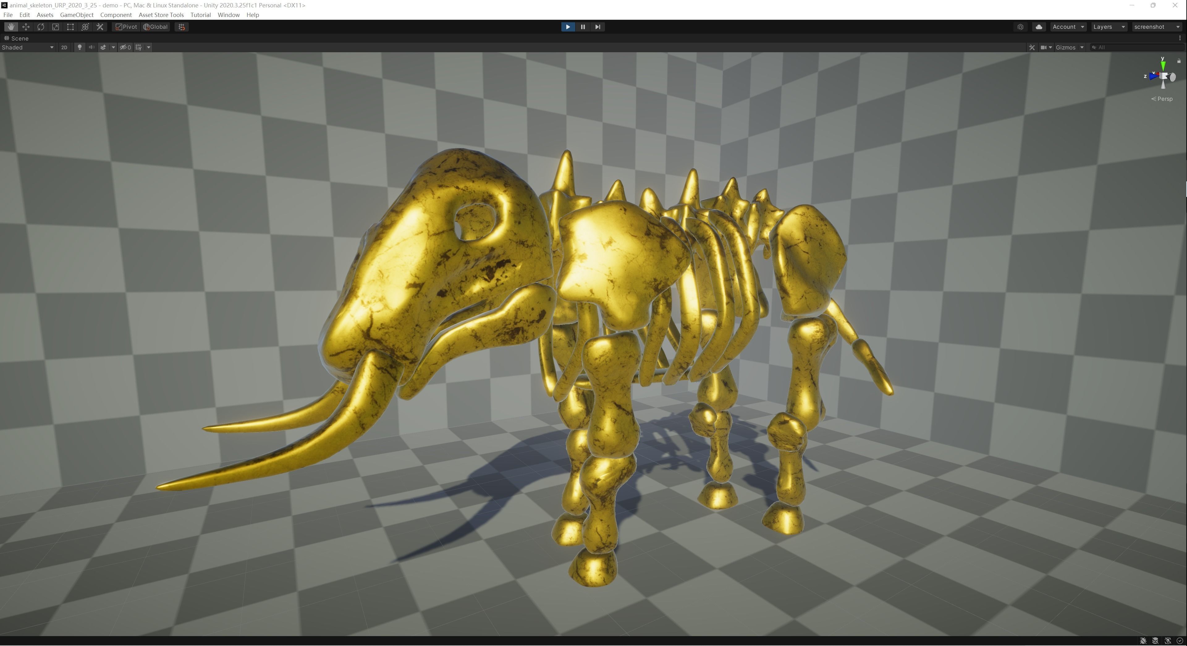 Elephant Skeleton Low-poly 3D model_4