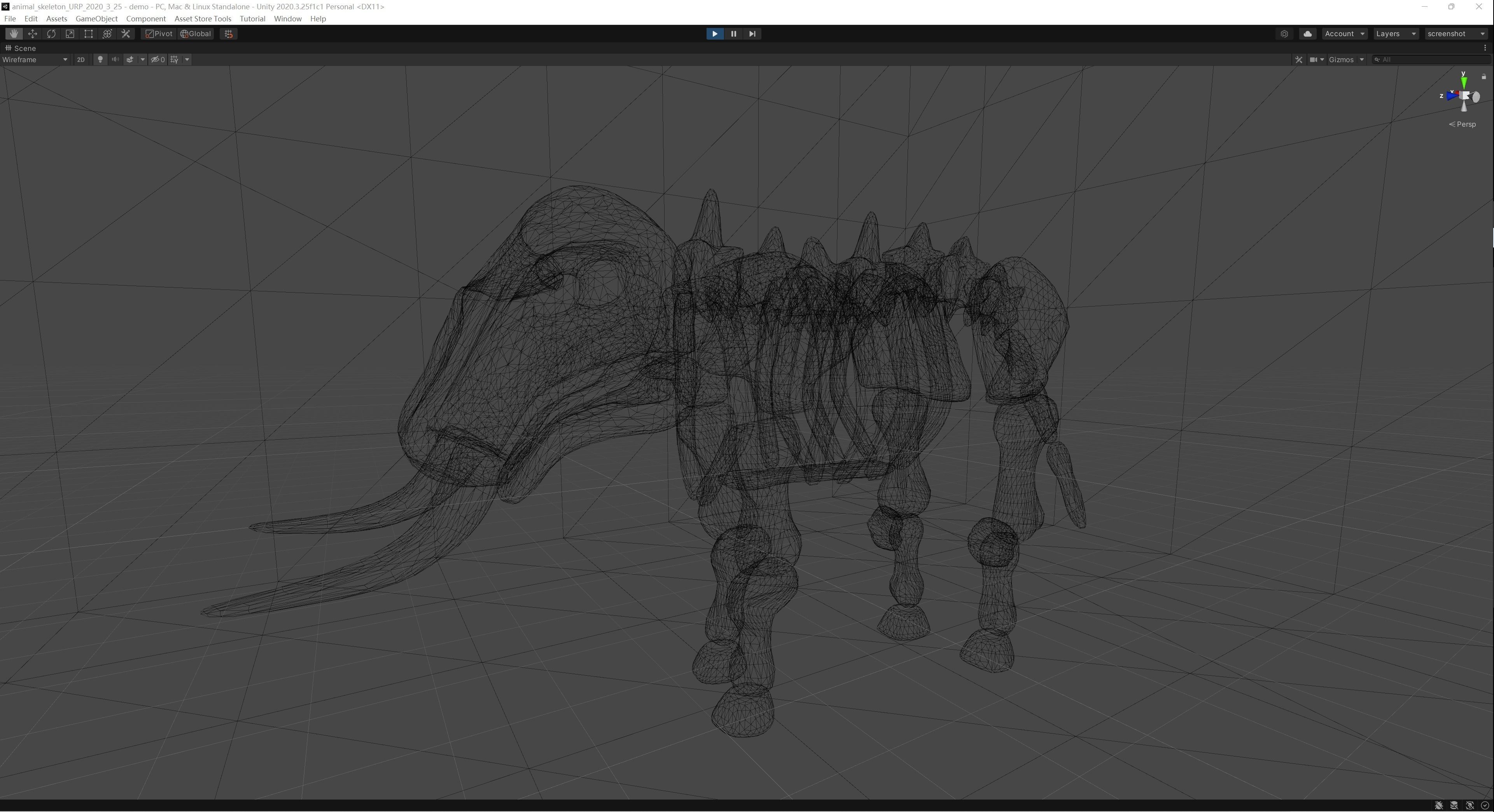 Elephant Skeleton Low-poly 3D model_6