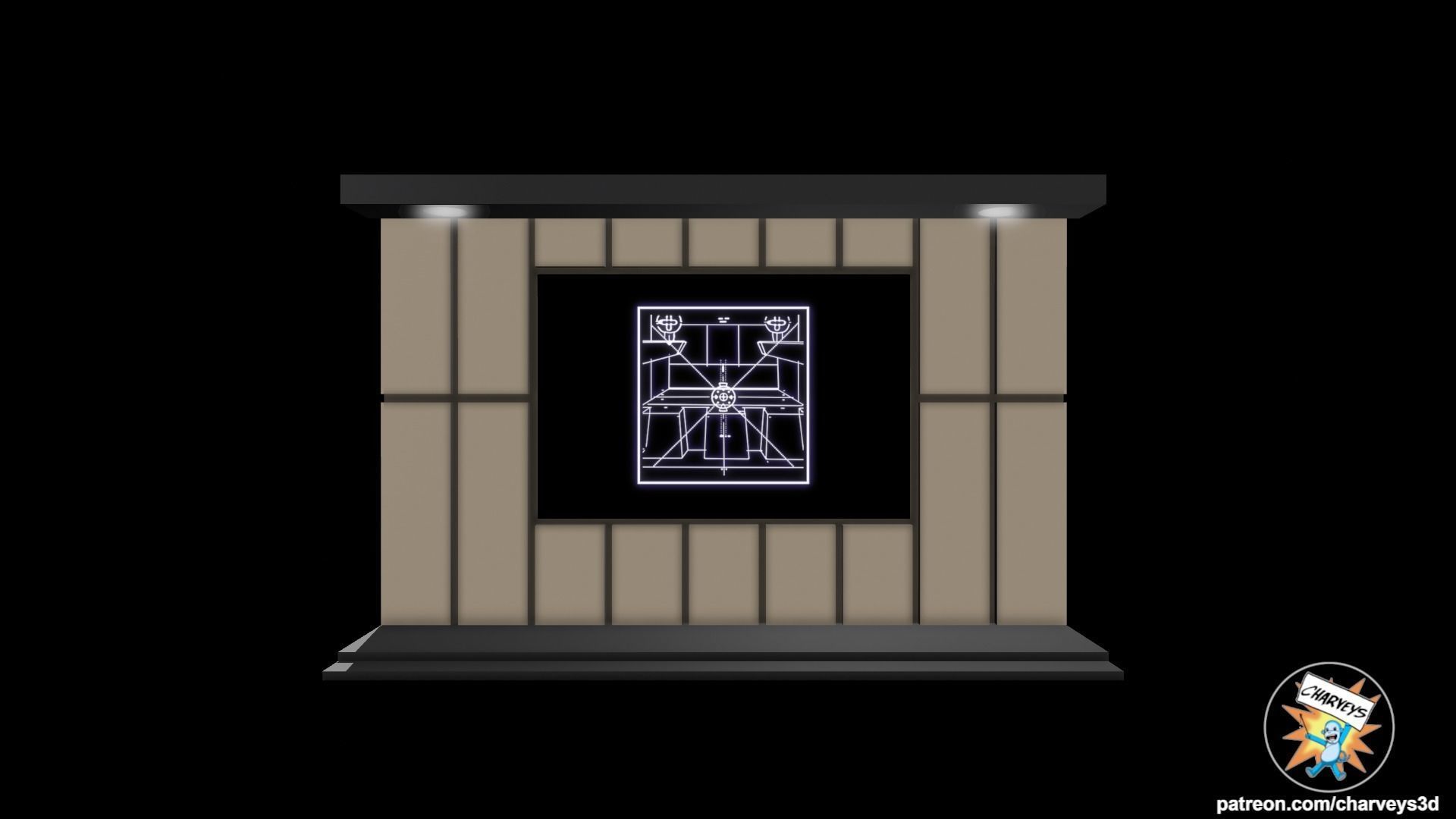 Star Wars Yavin Briefing Diorama for action figures 3D print model_1