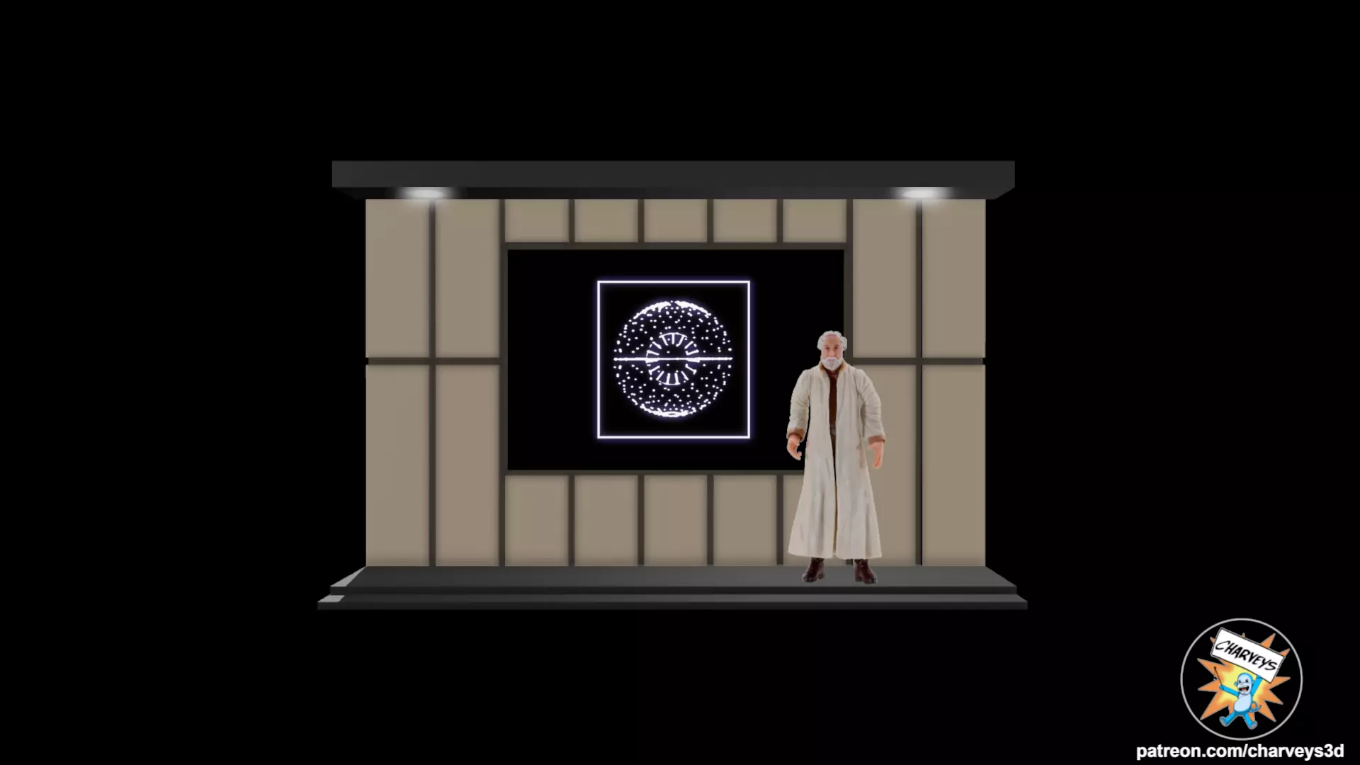 Star Wars Yavin Briefing Diorama for action figures 3D print model_0