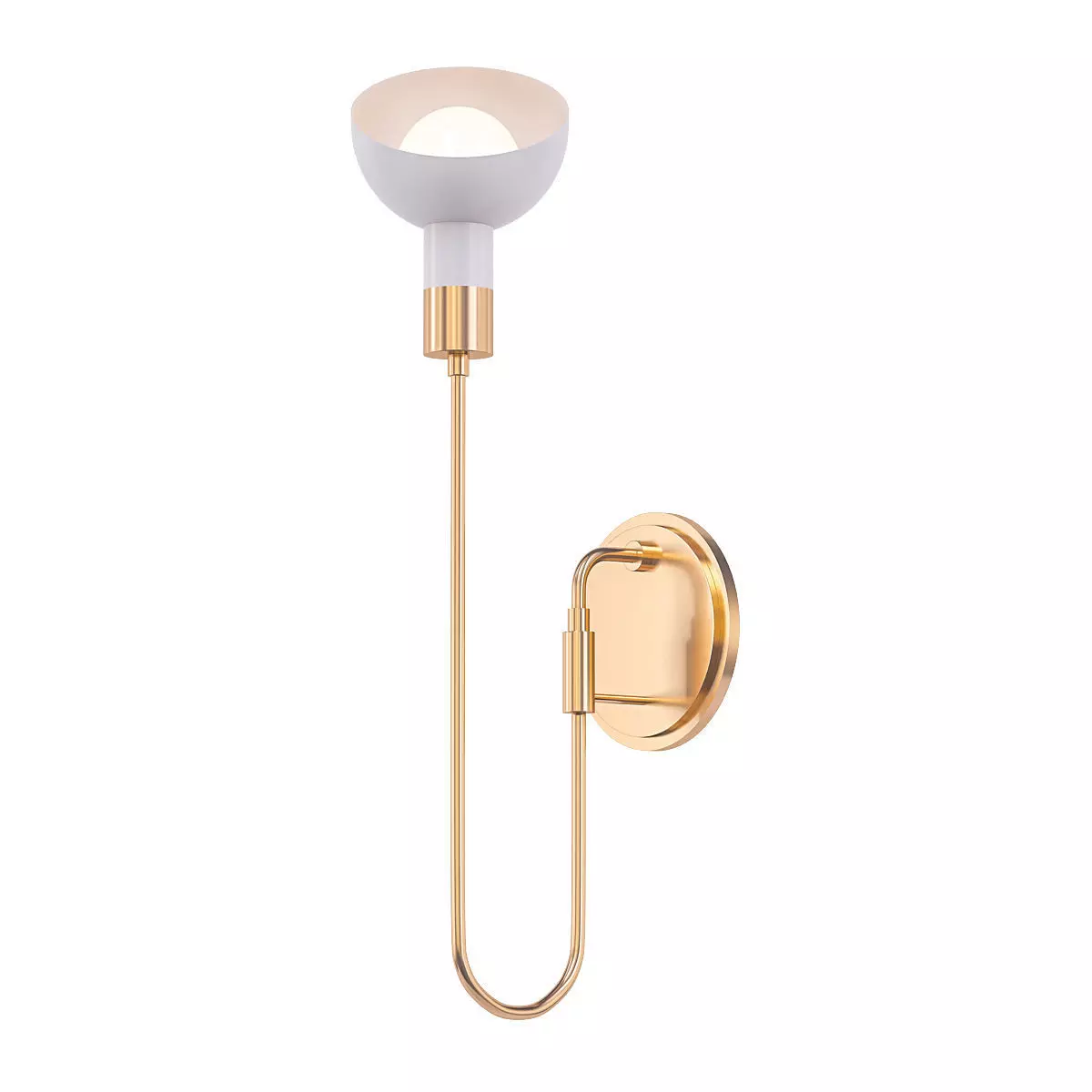 SCOOP light wall sconce in gold 3D model_0