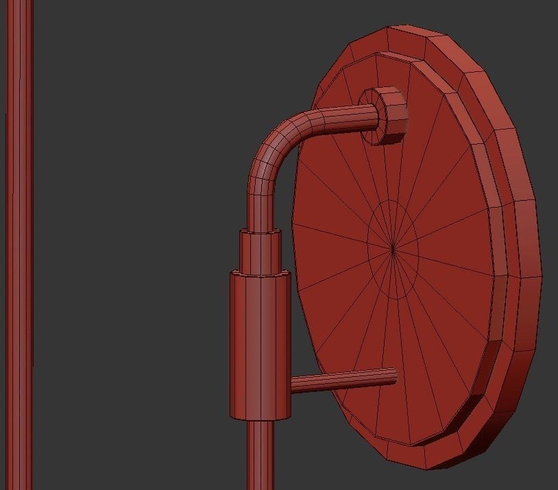 SCOOP light wall sconce in gold 3D model_2